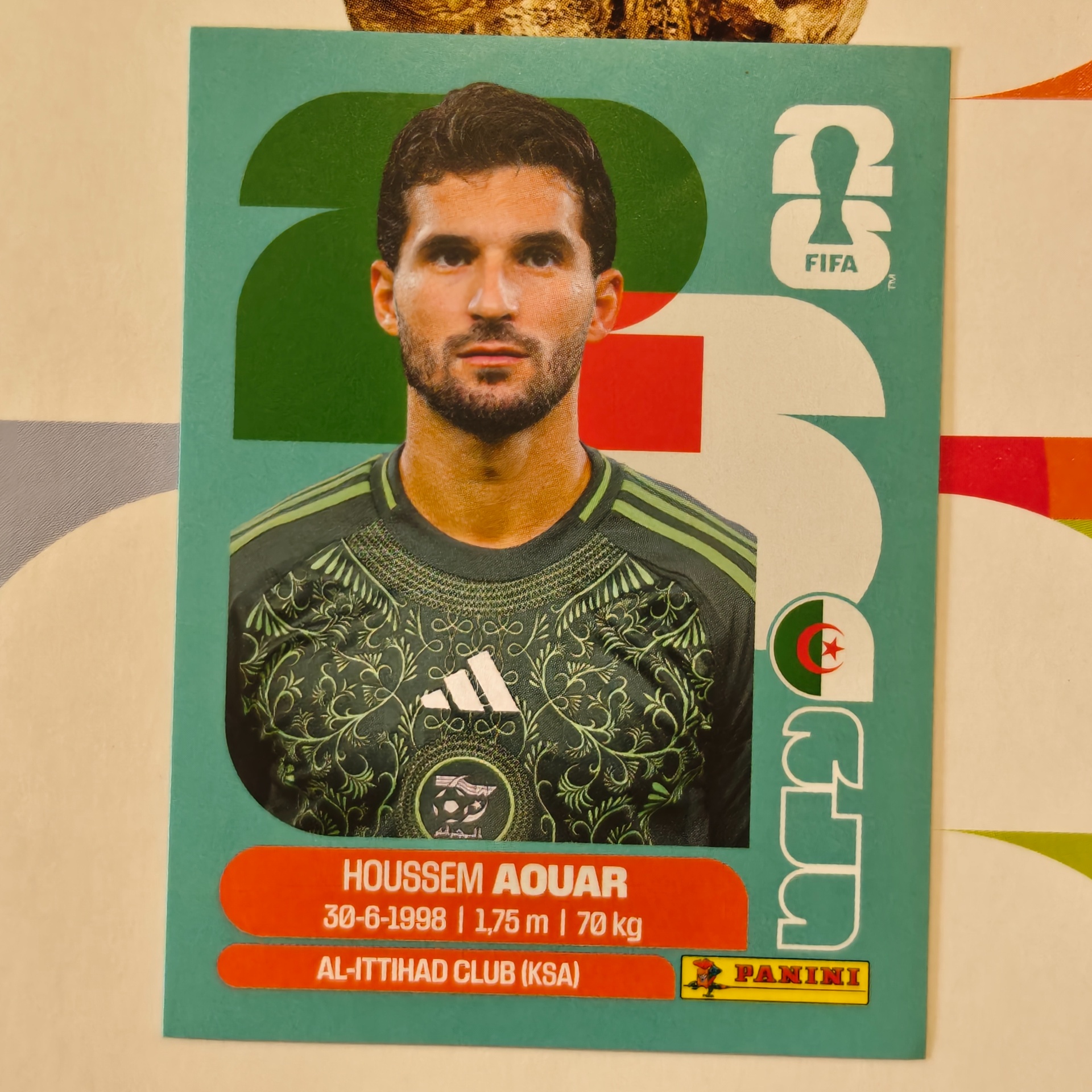 ALG9 - Algeria - Houssem Aquar - FIFA World Cup 2026™ - Panini Sticker