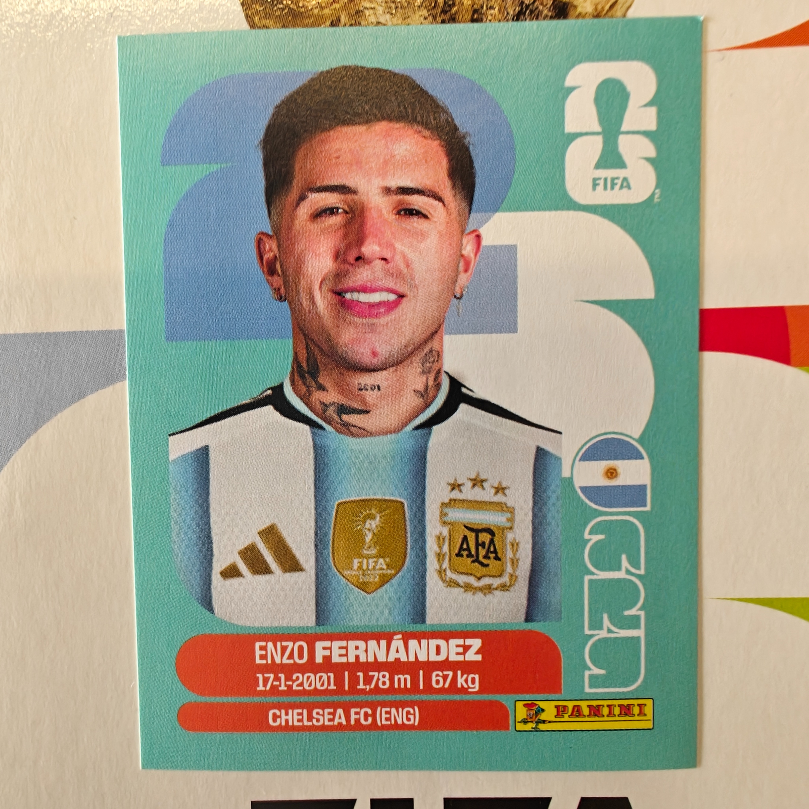 ARG8 - Argentina - Enzo Fernandez - FIFA World Cup 2026™ - Panini Sticker