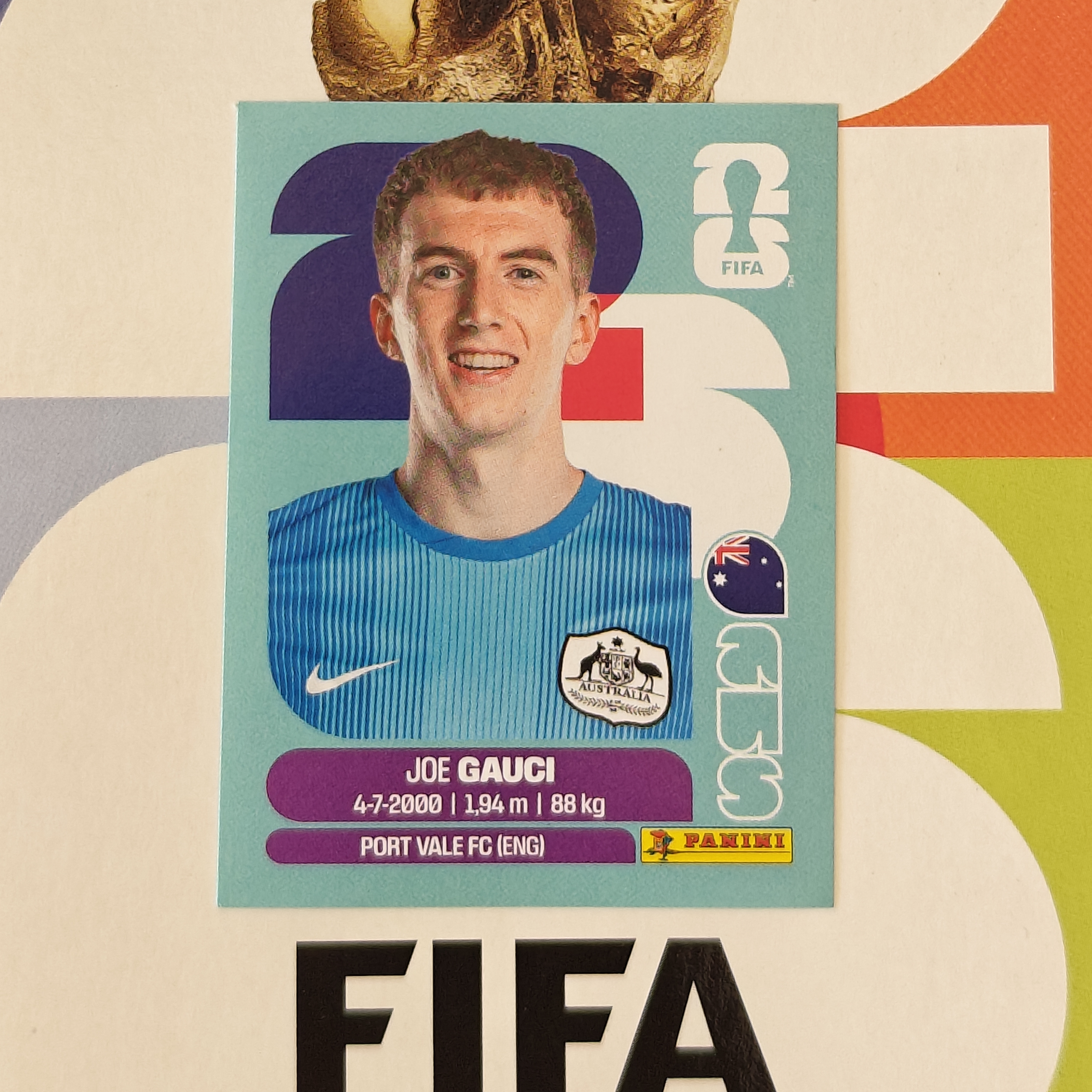 AUS3 - Australia - Joe Gauci - FIFA World Cup 2026™ - Panini Sticker