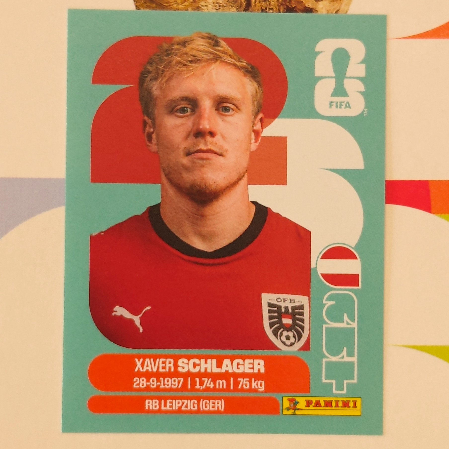 AUT10 - Austria - Xaver Schlager - FIFA World Cup 2026™ - Panini Sticker