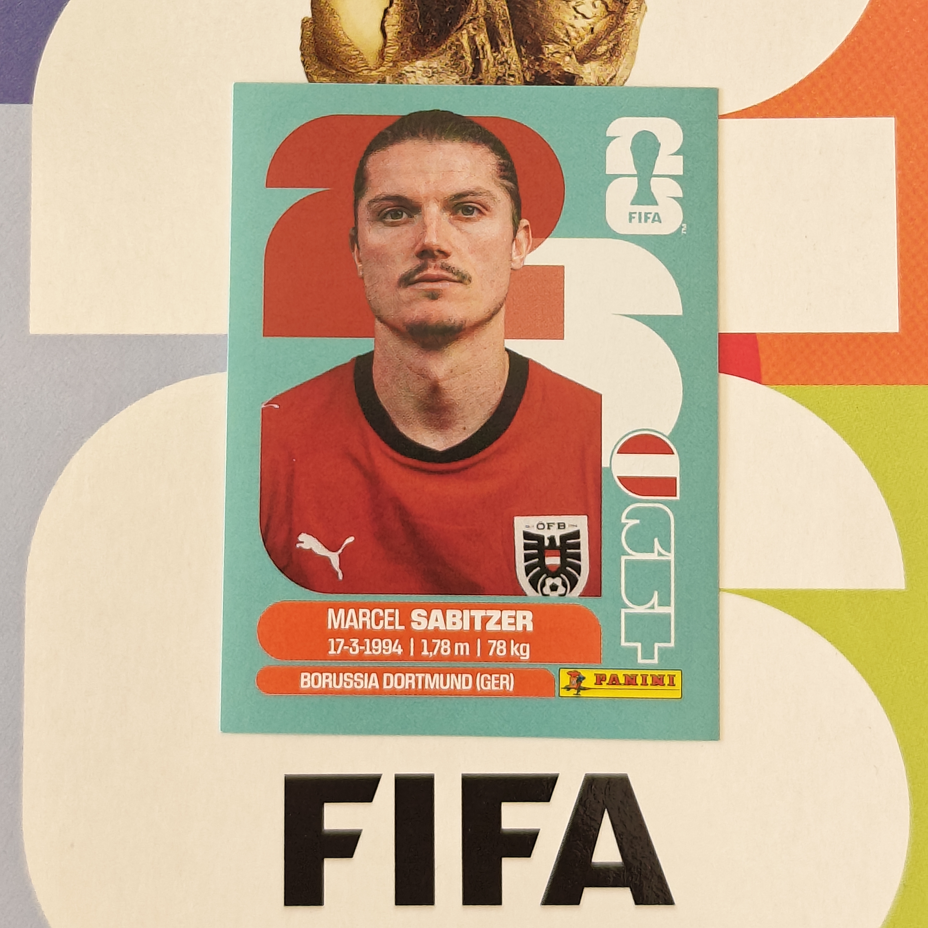AUT11 - Austria - Marcel Sabitzer - FIFA World Cup 2026™ - Panini Sticker