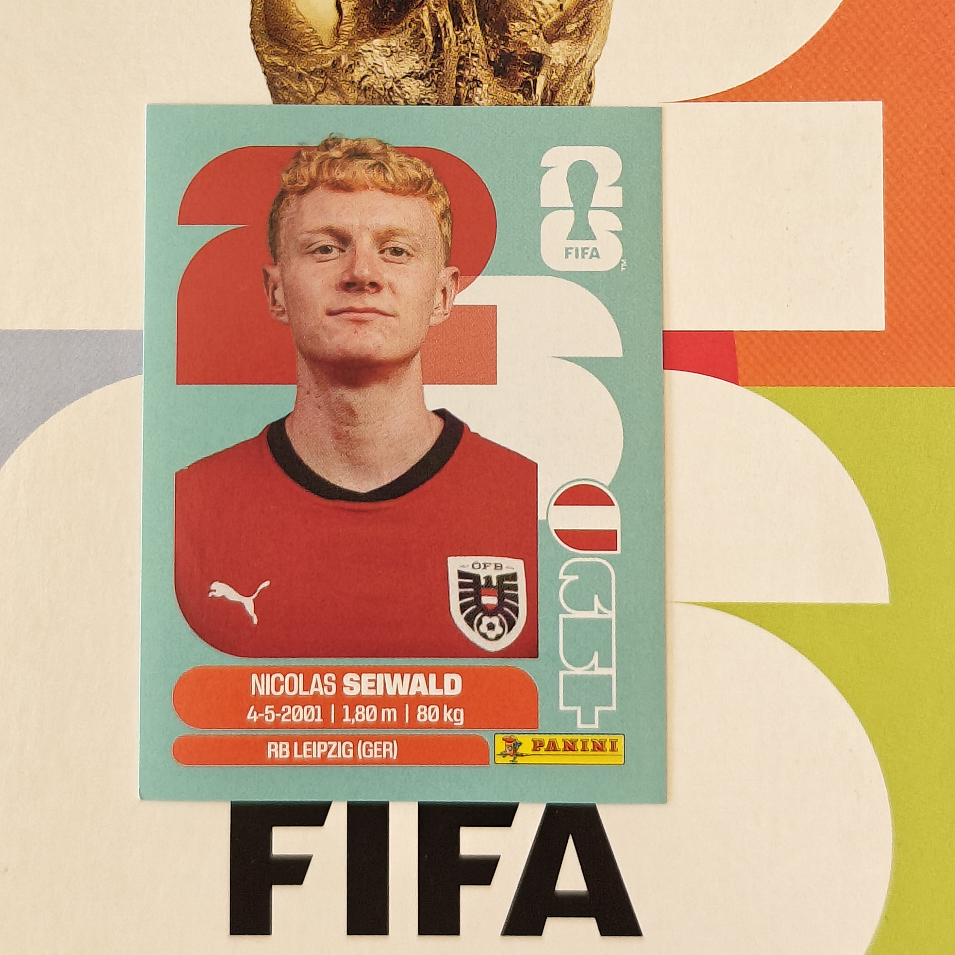 AUT15 - Austria - Nicolas Seiwald - FIFA World Cup 2026™ - Panini Sticker