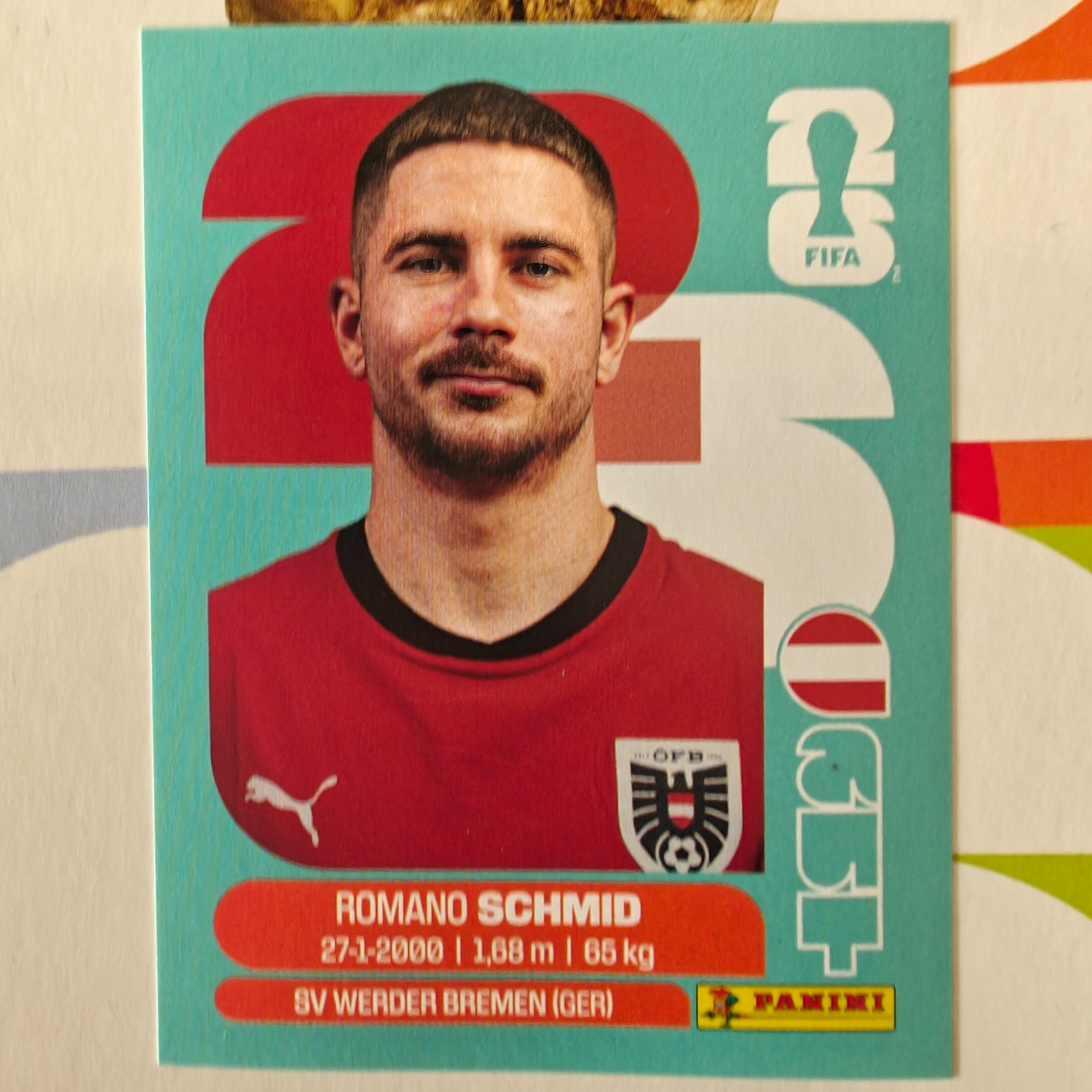 AUT16 - Austria - Romano Schmid - FIFA World Cup 2026™ - Panini Sticker