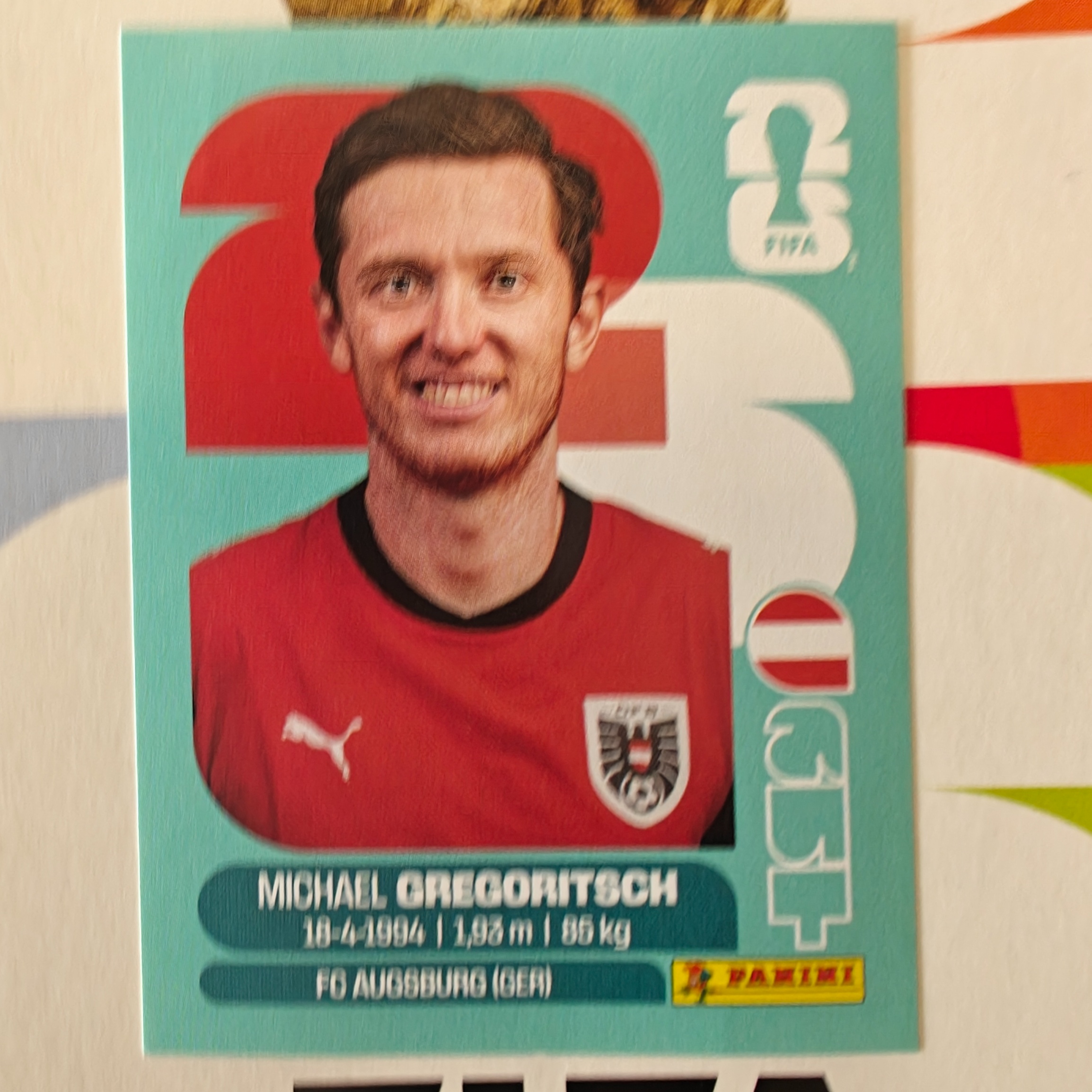 AUT19 - Austria - Michael Gregoritsch - FIFA World Cup 2026™ - Panini Sticker