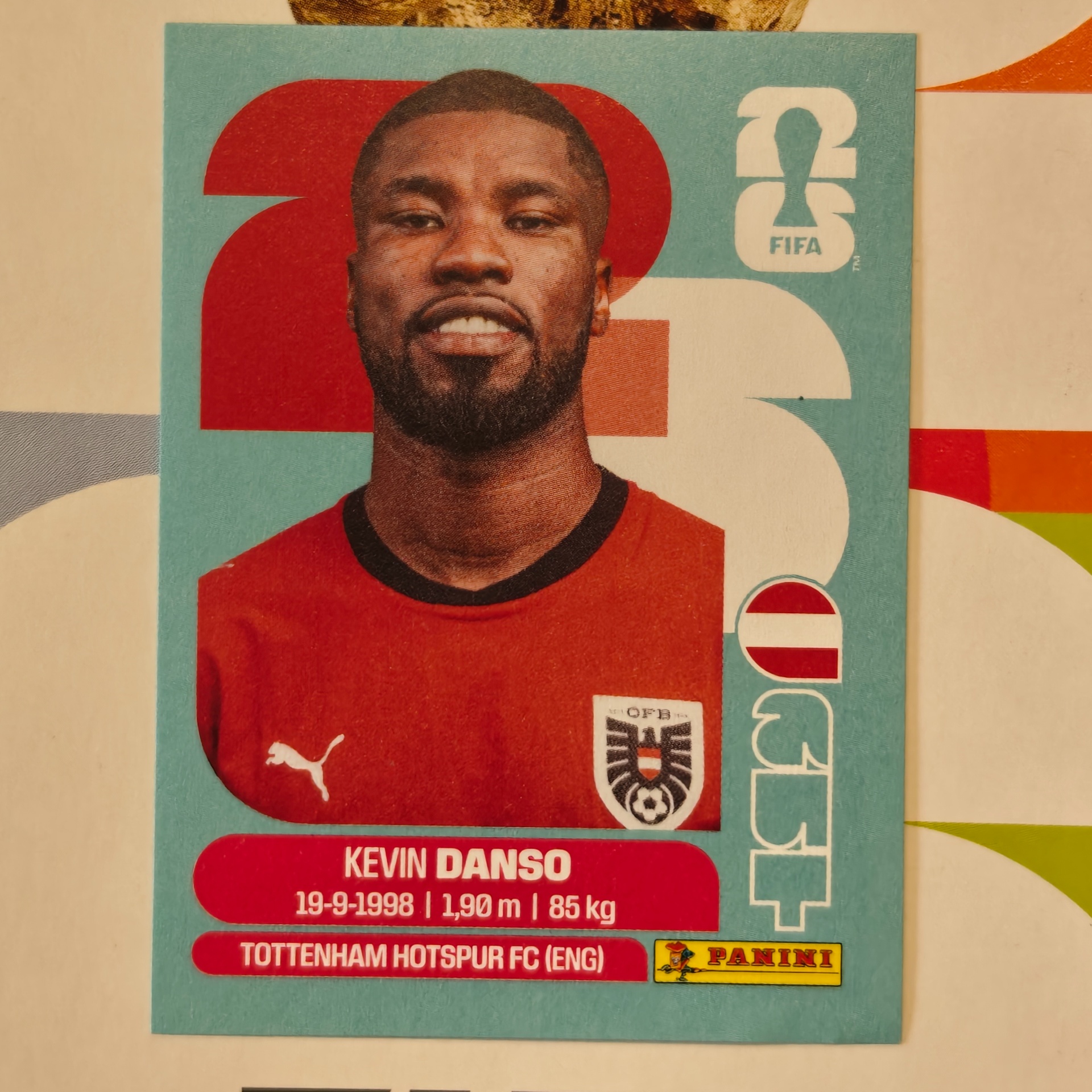 AUT5 - Austria - Kevin Danso - FIFA World Cup 2026™ - Panini Sticker
