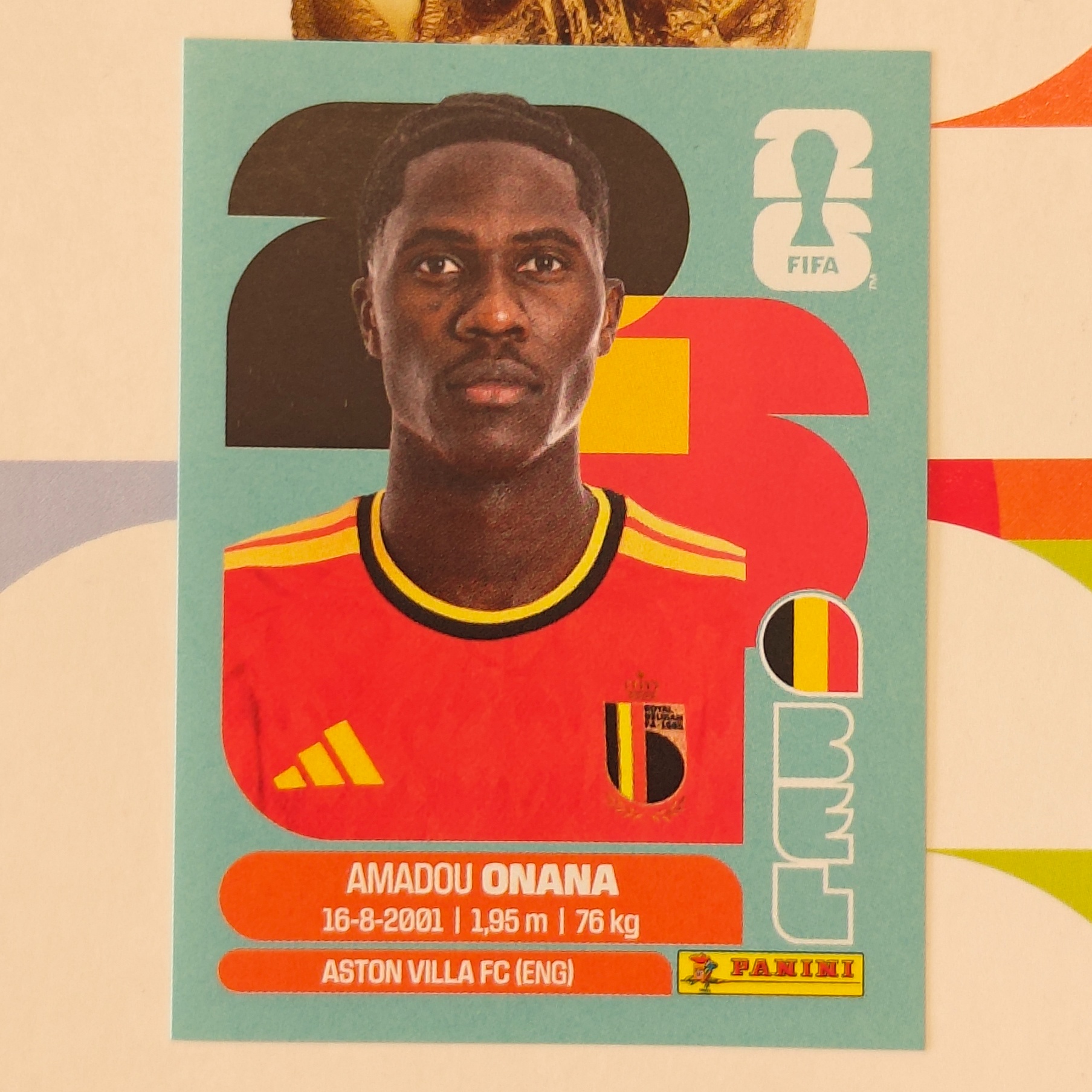 BEL10 - Belgium - Amadou Onana - FIFA World Cup 2026™ - Panini Sticker