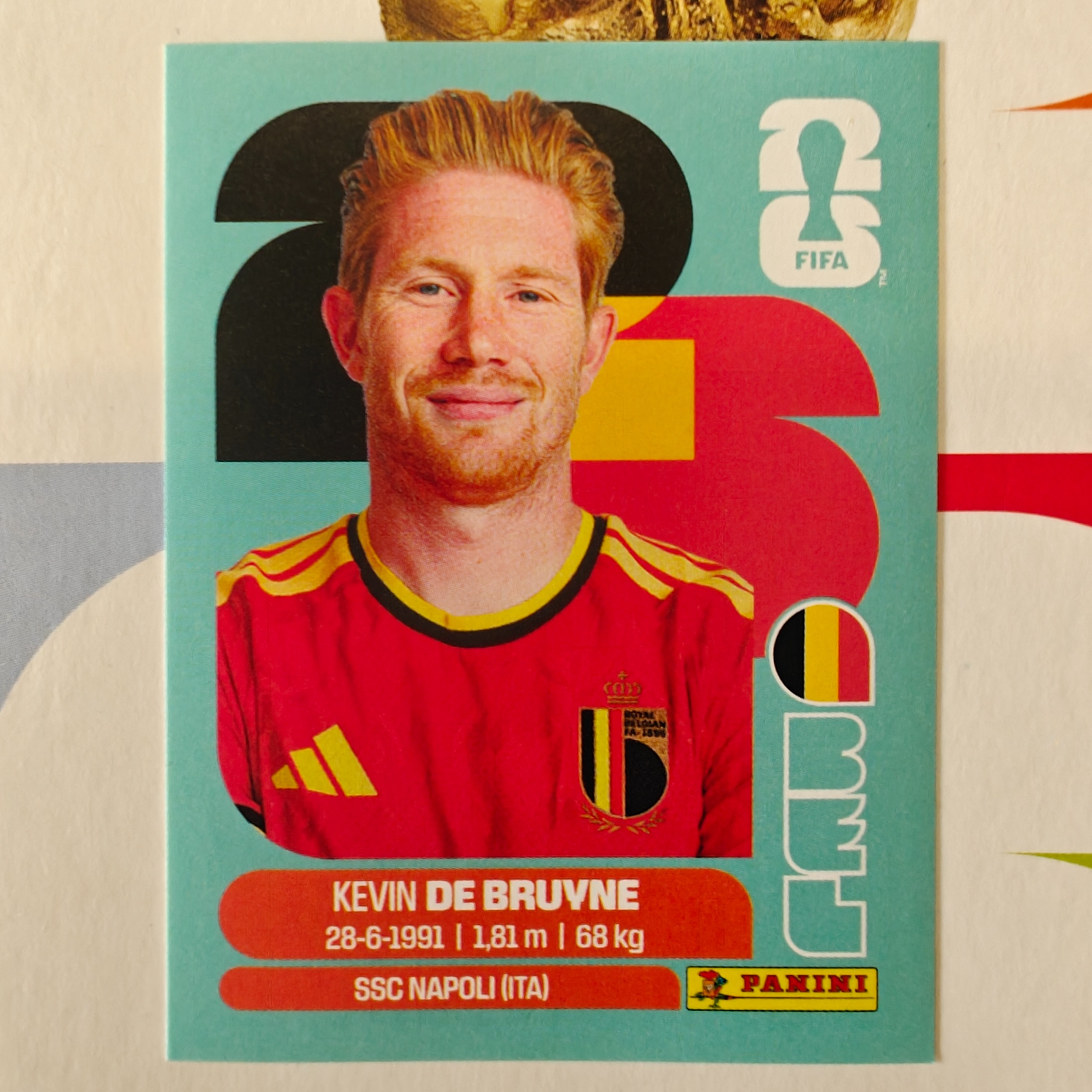 BEL15 - Belgium - Kevin De Bruyne - FIFA World Cup 2026™ - Panini Sticker