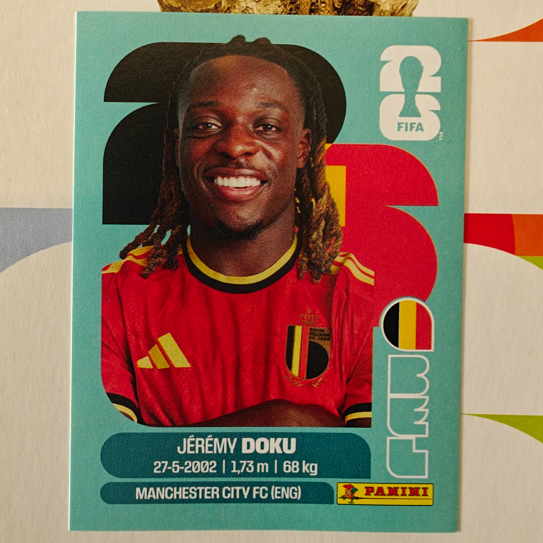 BEL16 - Belgium - Jérémy Doku - FIFA World Cup 2026™ - Panini Sticker