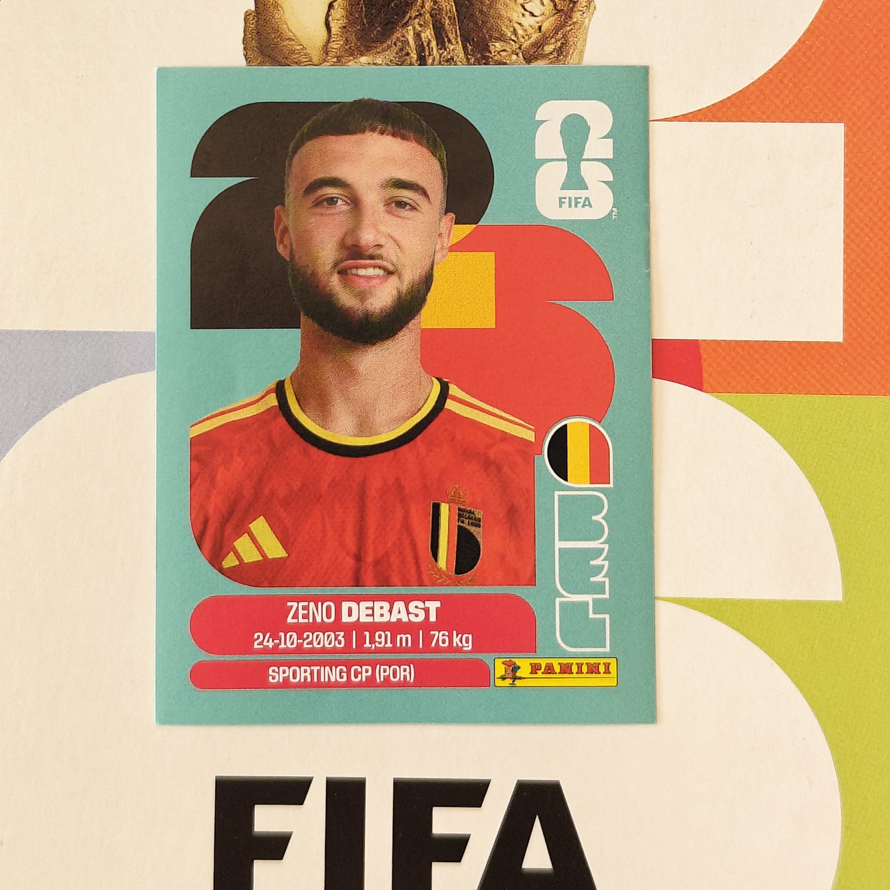 BEL5 - Belgium - Zeno Debast - FIFA World Cup 2026™ - Panini Sticker