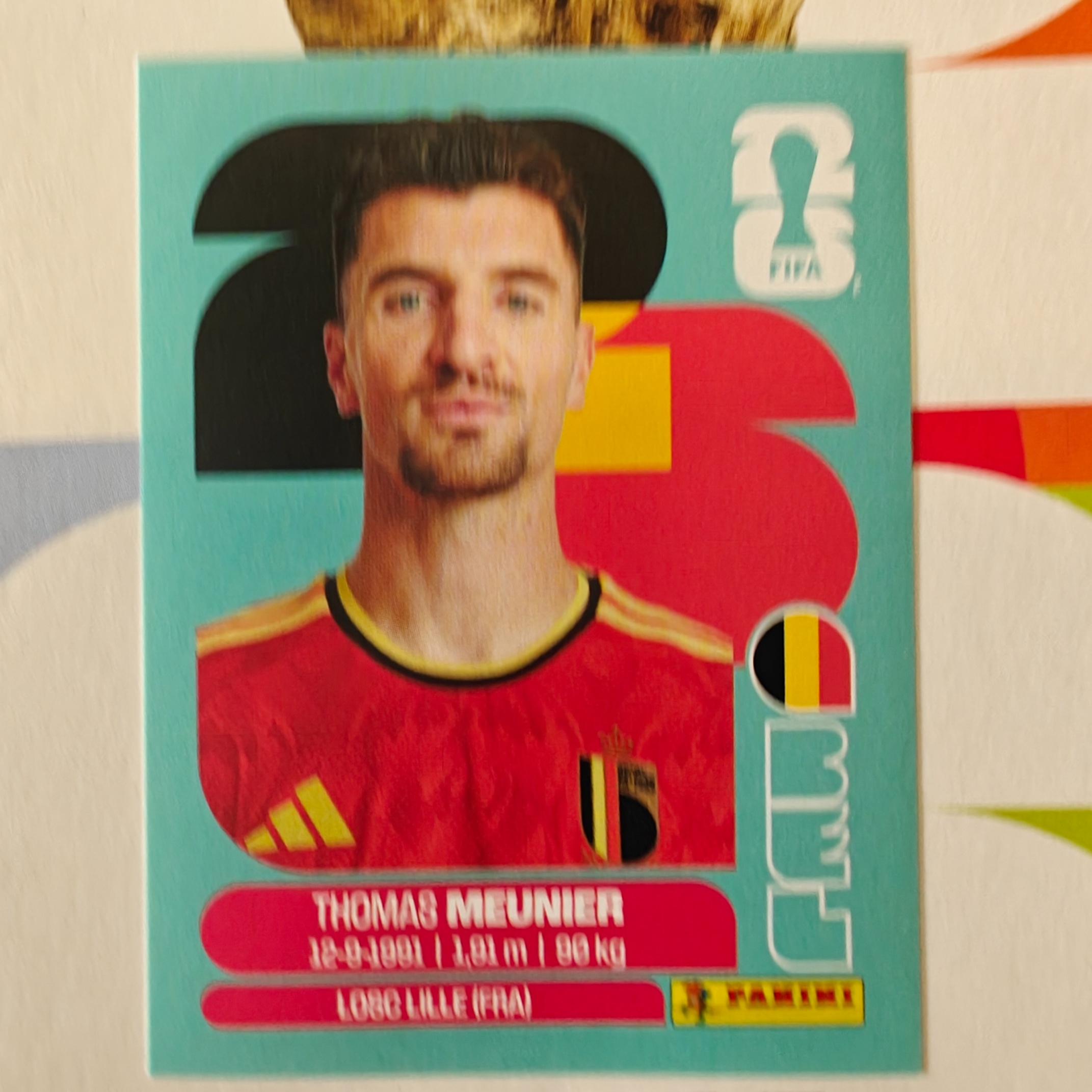 BEL8 - Belgium - Thomas Meunier - FIFA World Cup 2026™ - Panini Sticker