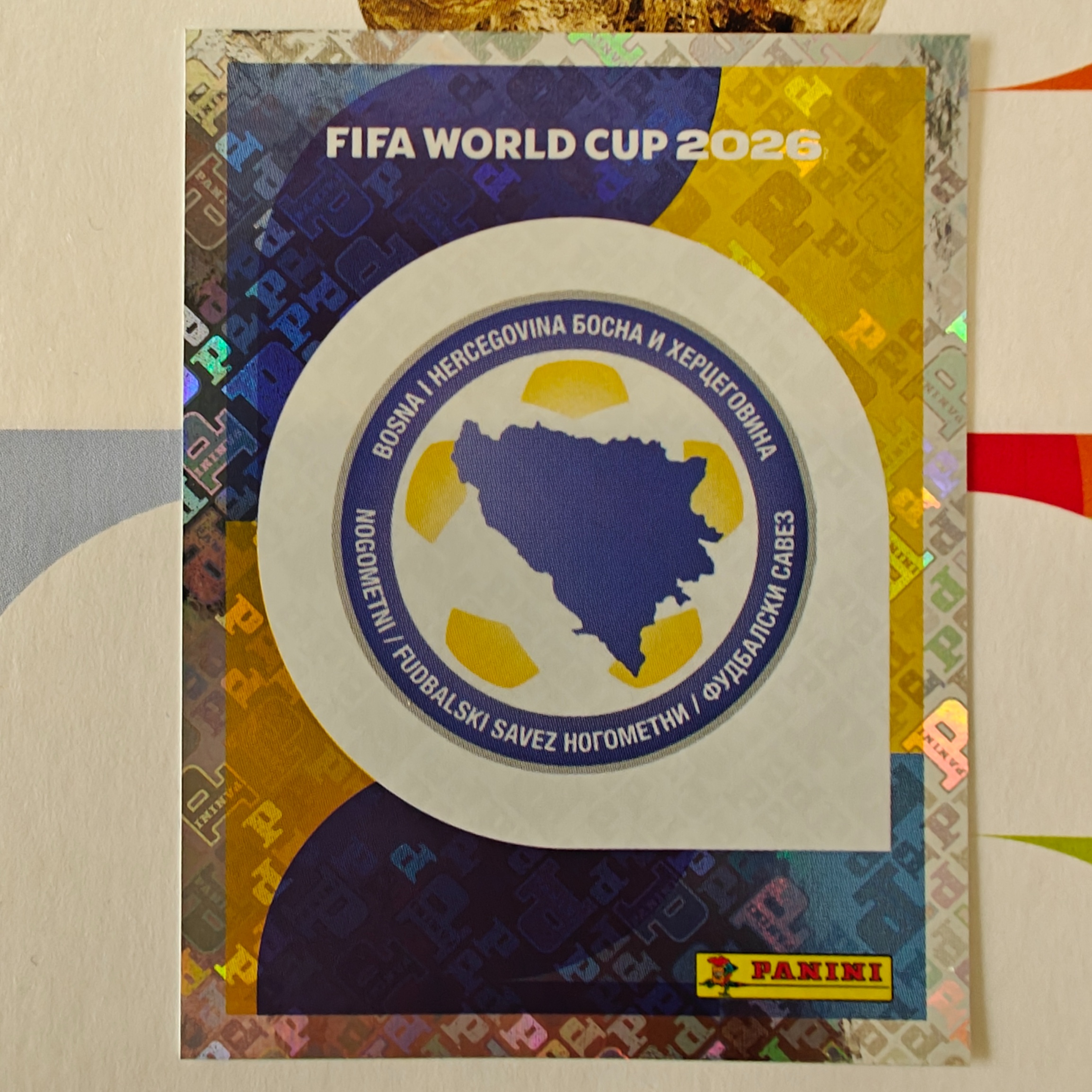 BIH1 - Bosnia and Herzegovina - Emblem - FIFA World Cup 2026™ - Panini Foil Sticker