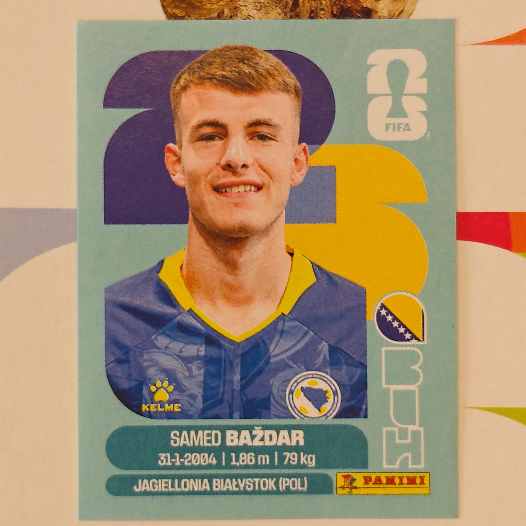 BIH19 - Bosnia and Herzegovina - Samed Bazdar - FIFA World Cup 2026™ - Panini Sticker