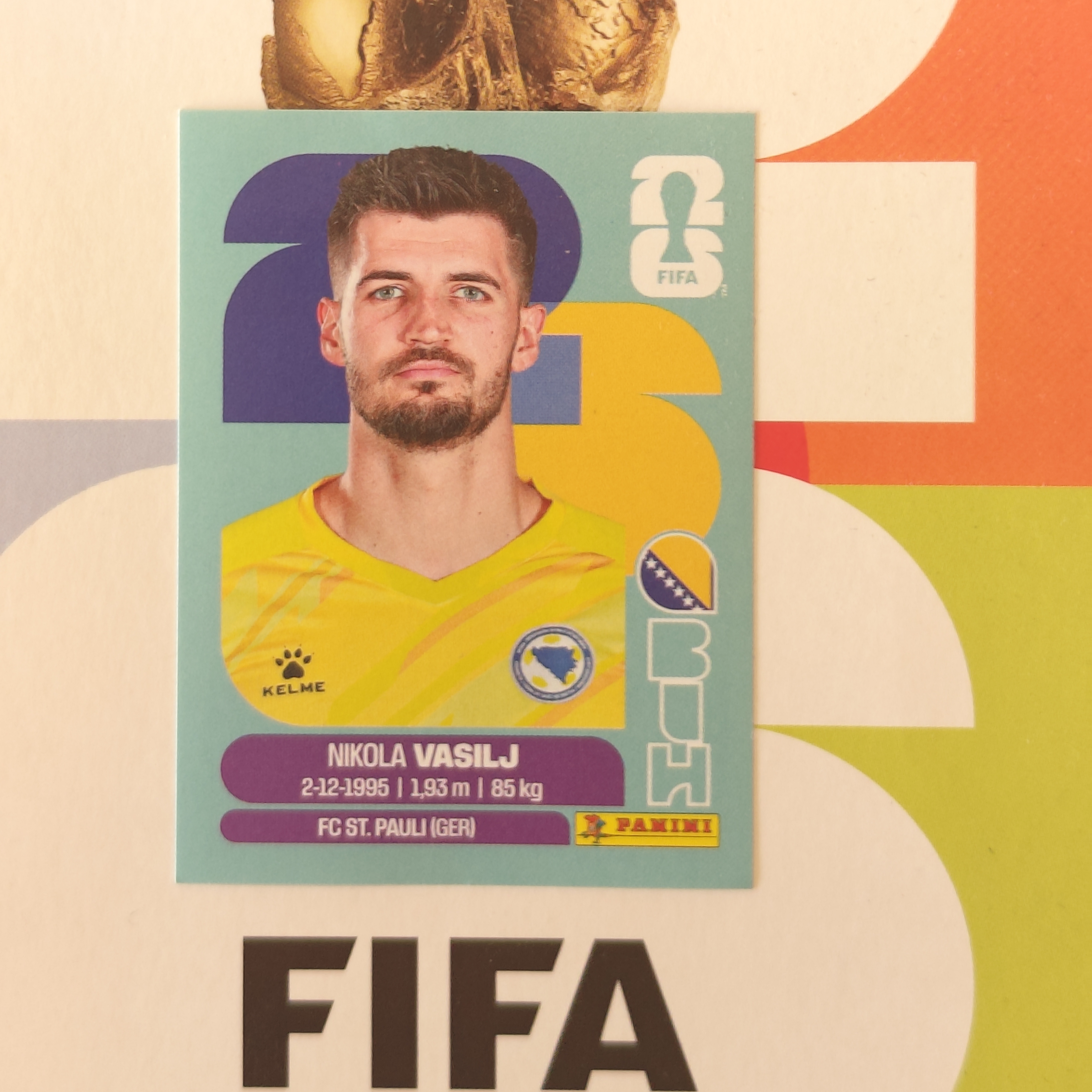 BIH2 - Bosnia and Herzegovina - Nikola Vasilj - FIFA World Cup 2026™ - Panini Sticker
