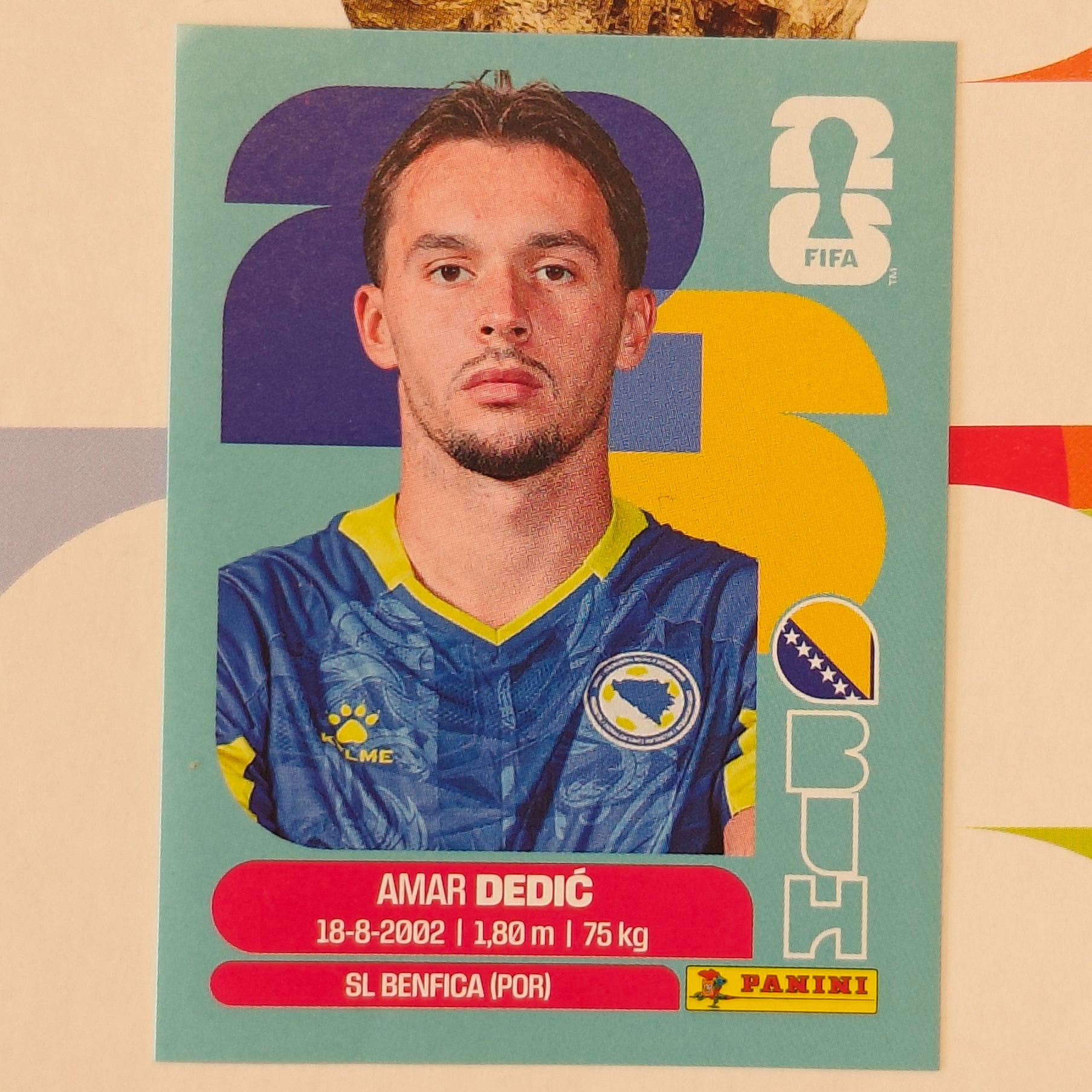 BIH3 - Bosnia and Herzegovina - Amer Dedic - FIFA World Cup 2026™ - Panini Sticker