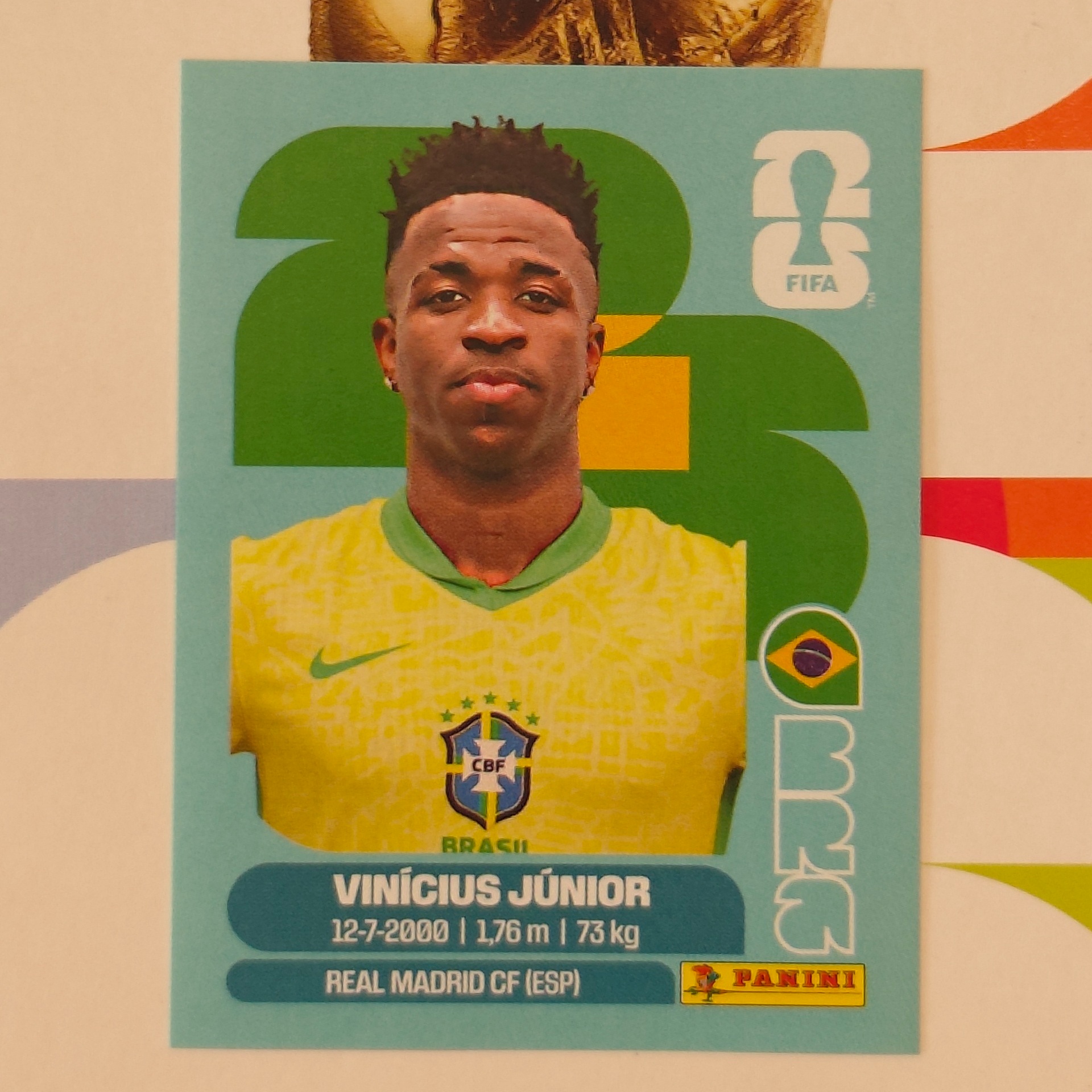 BRA14 - Brazil - Vinicius Júnior - FIFA World Cup 2026™ - Panini Sticker