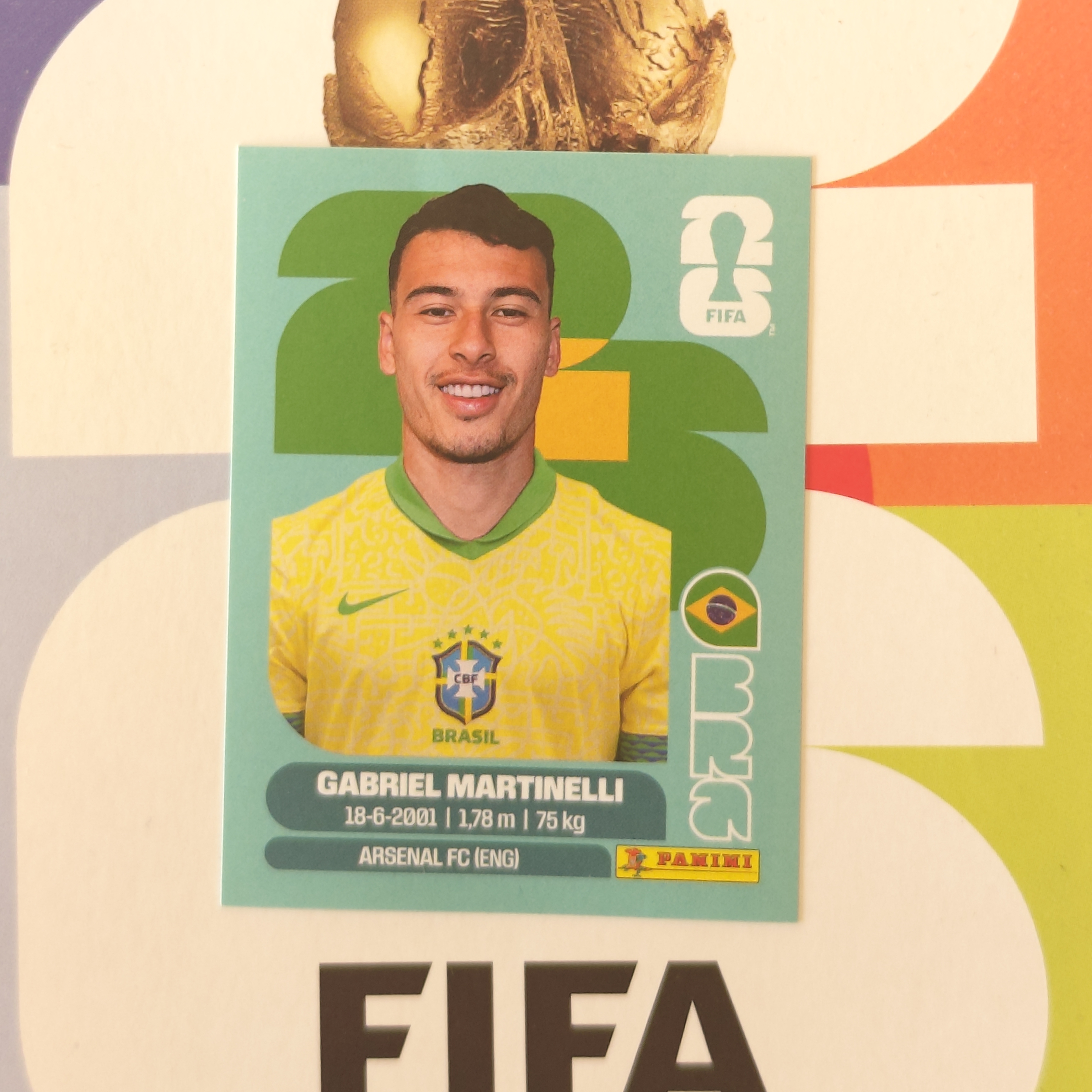 BRA18 - Brazil - Gabriel Martinelli - FIFA World Cup 2026™ - Panini Sticker