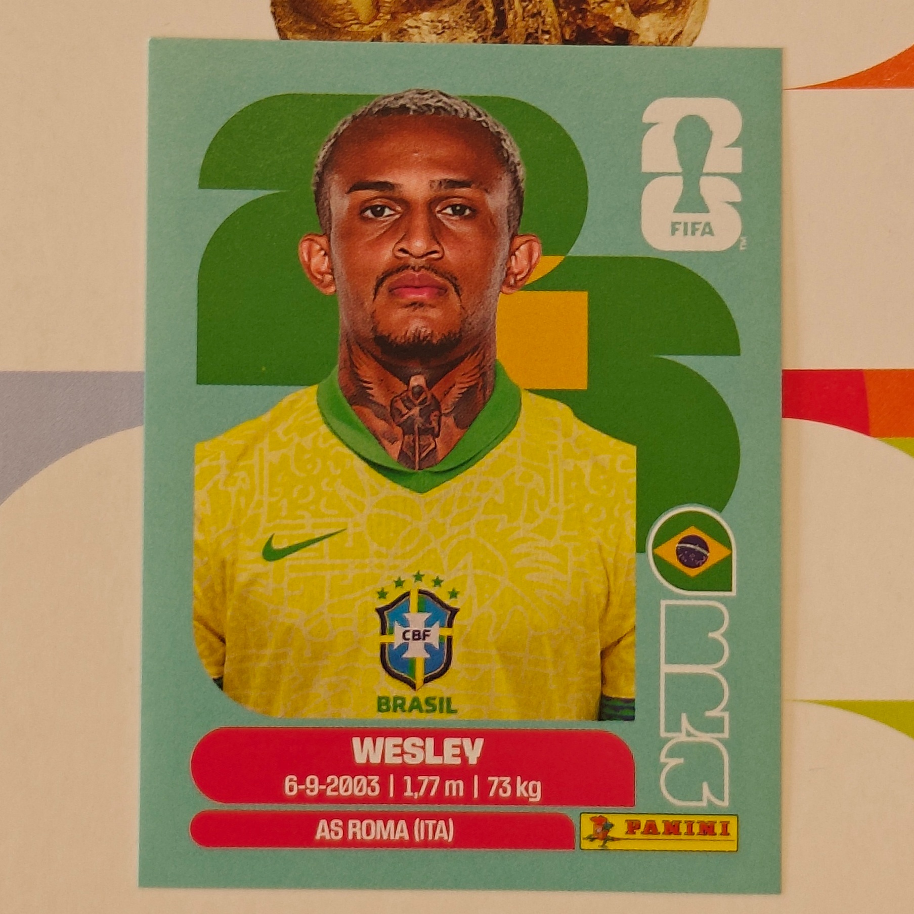 BRA8 - Brazil - Wesley - FIFA World Cup 2026™ - Panini Sticker