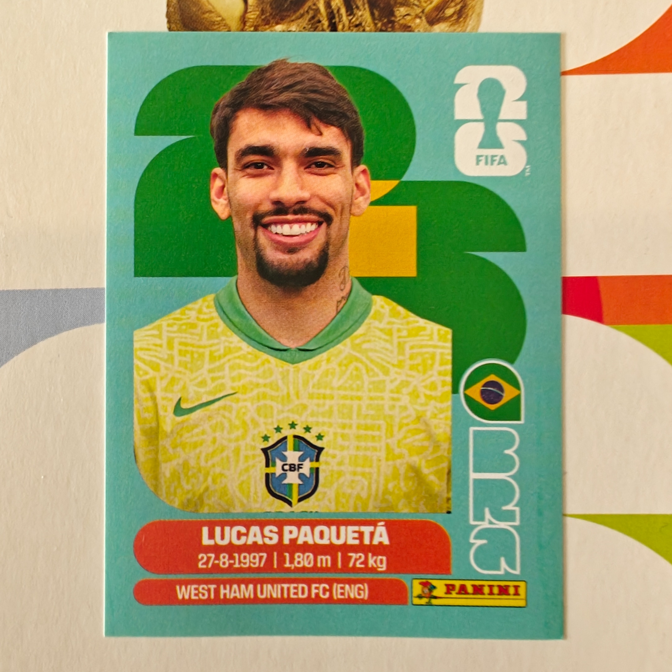 BRA9 - Brazil - Lucas Paquetá - FIFA World Cup 2026™ - Panini Sticker