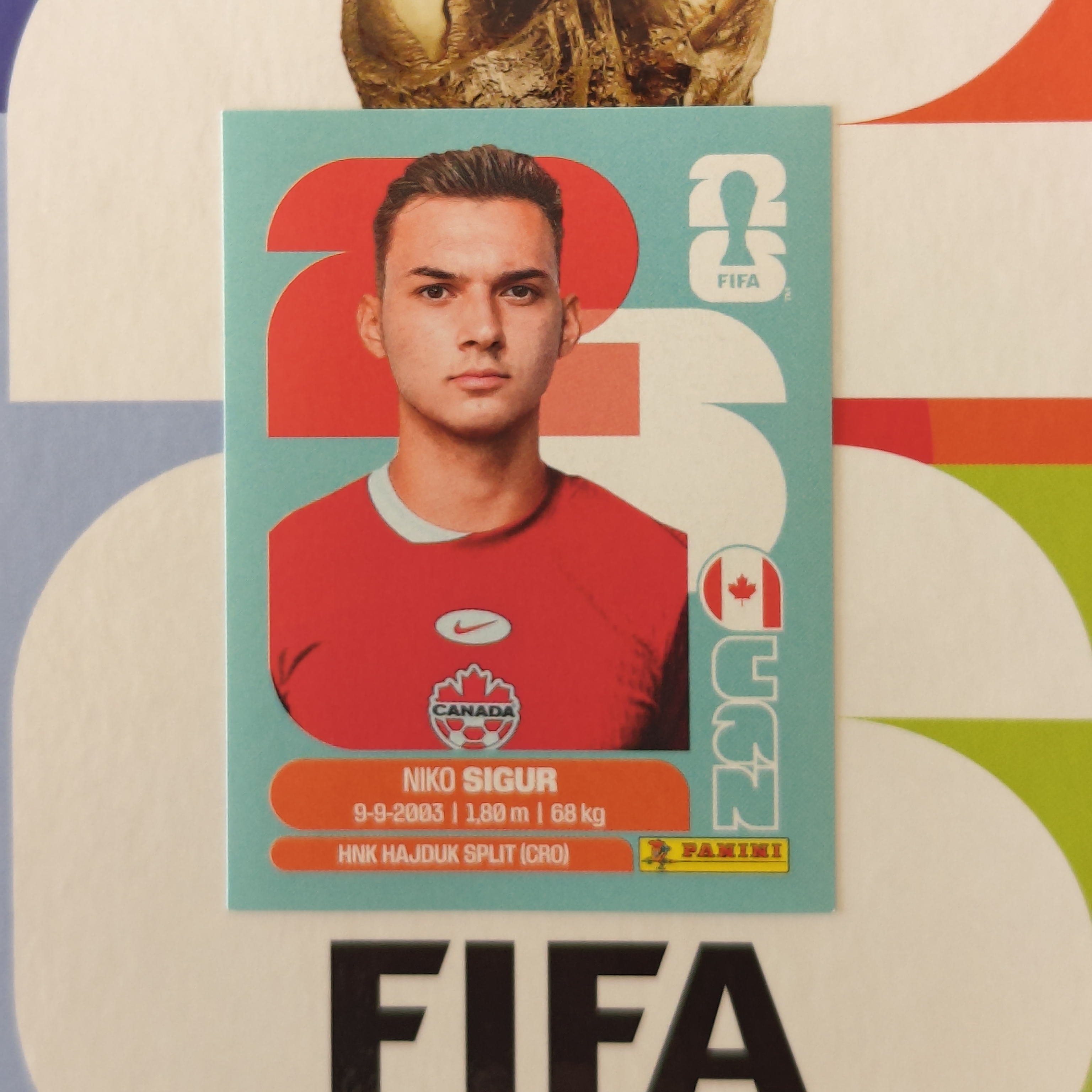 CAN16 - Canada - Niko Sigur - FIFA World Cup 2026™ - Panini Sticker