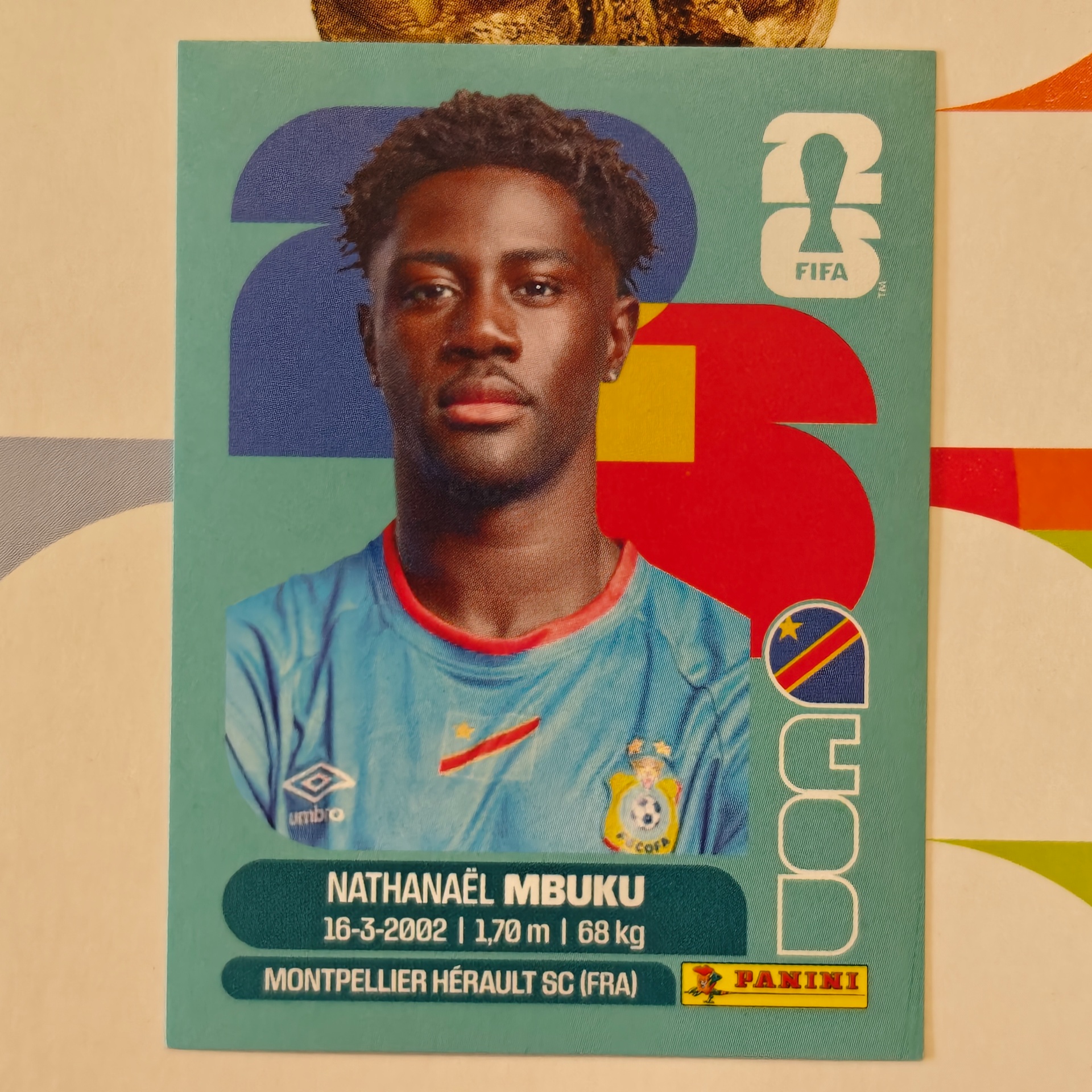 COD20 - Congo DR - Nathanaël Mbuku - FIFA World Cup 2026™ - Panini Sticker