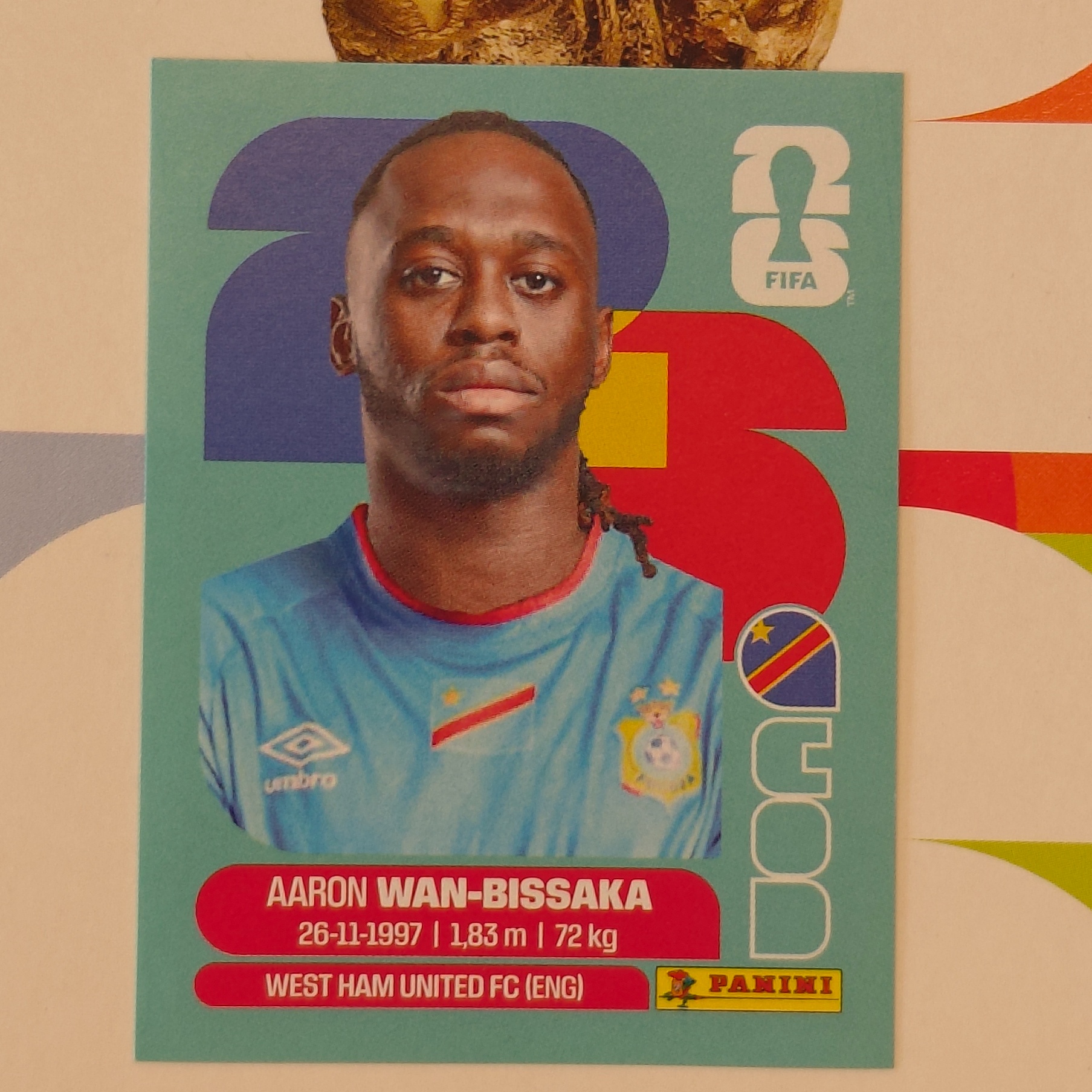 COD3 - Congo DR - Aaron Wan-Bissaka - FIFA World Cup 2026™ - Panini Sticker