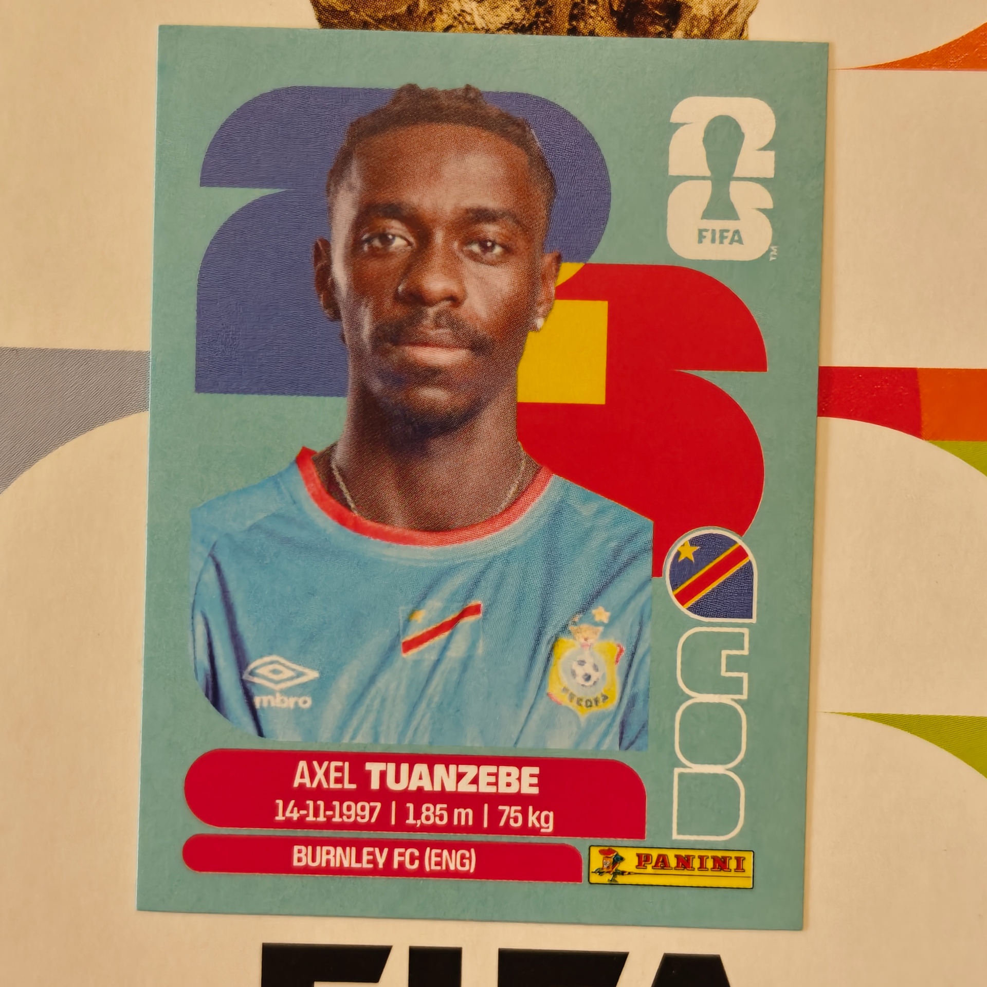 COD4 - Congo DR - Axel Tuanzebe - FIFA World Cup 2026™ - Panini Sticker
