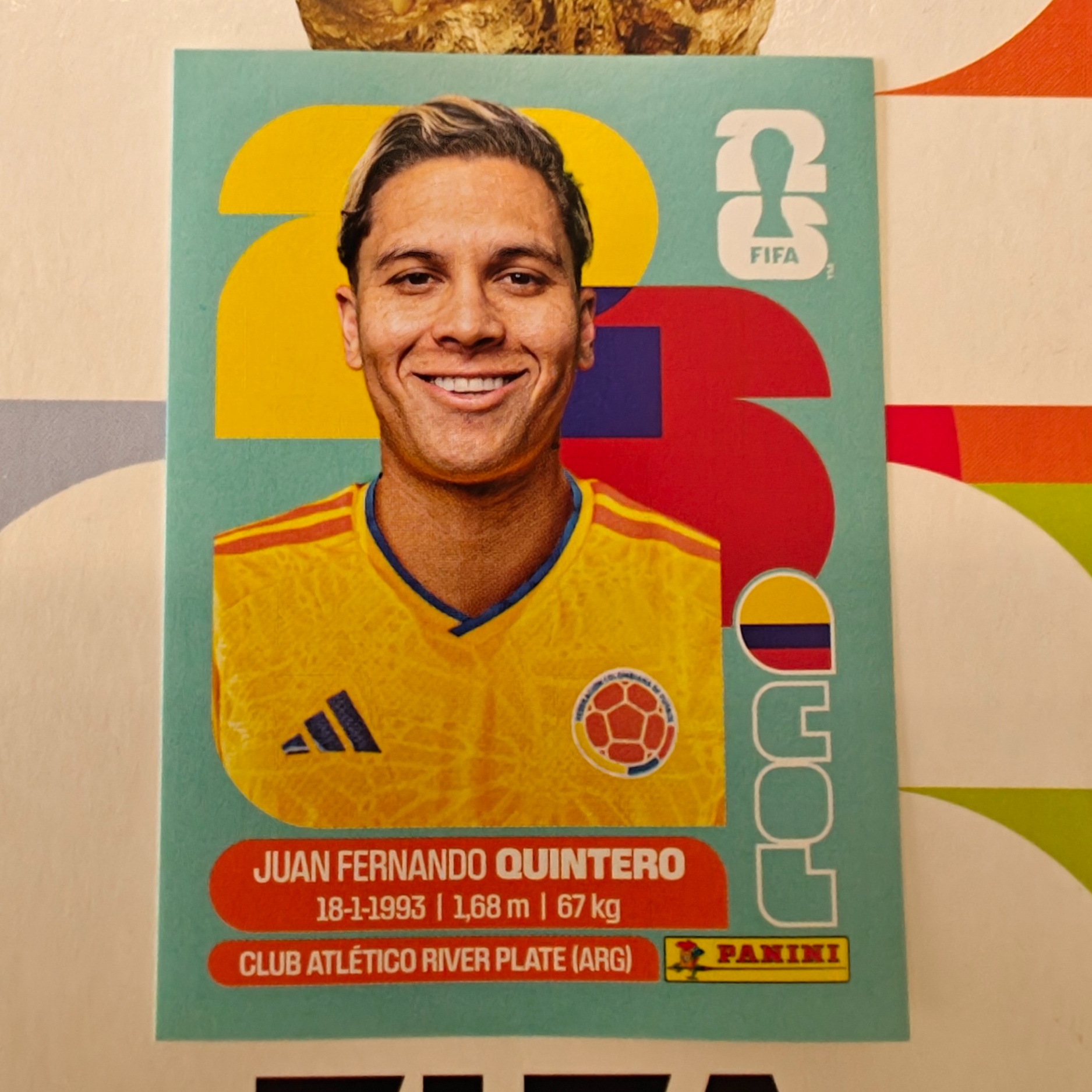 COL15 - Colombia - Juan Fernando Quintero - FIFA World Cup 2026™ - Panini Sticker
