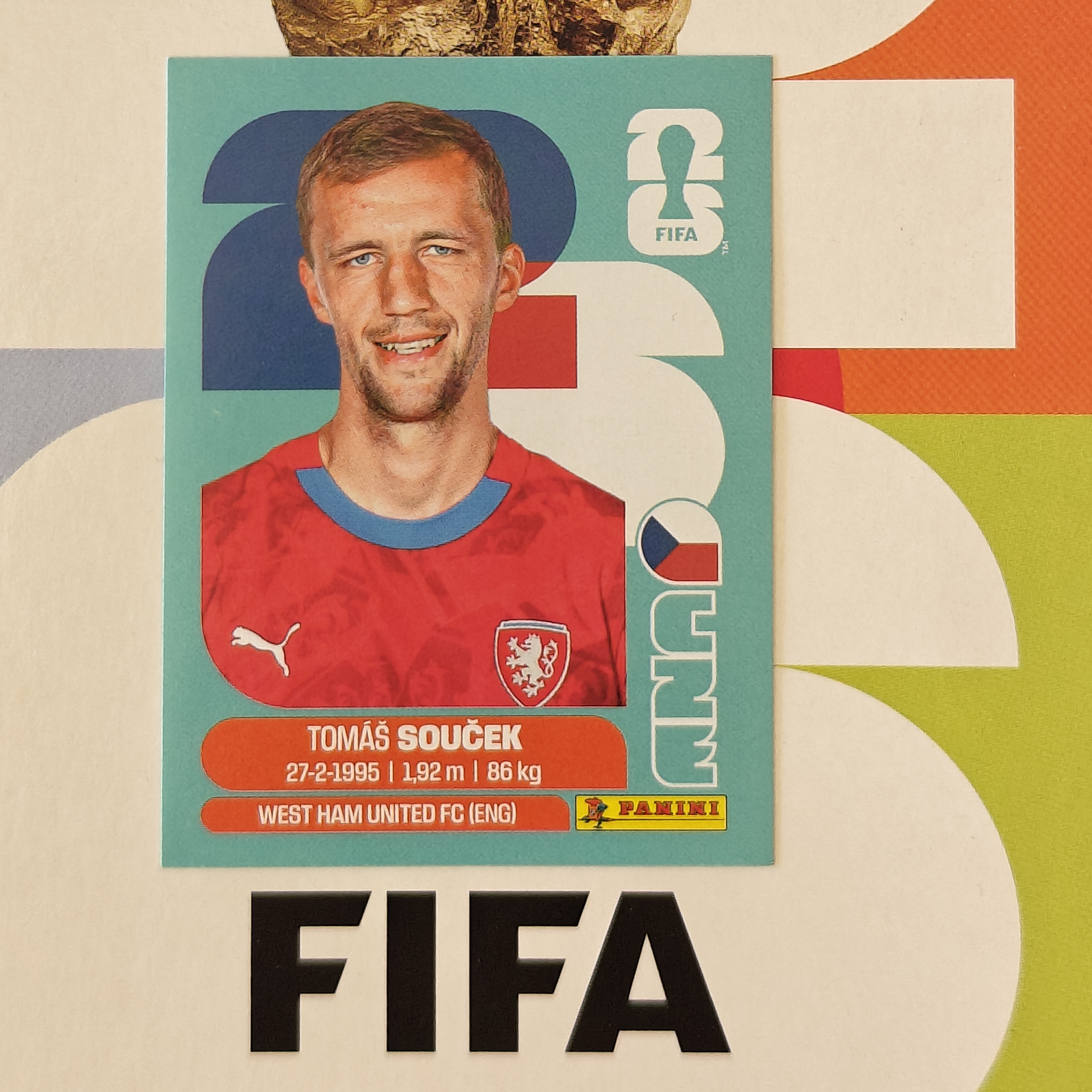 CZE12 - Czechia - Tomas Soucek - FIFA World Cup 2026™ - Panini Sticker