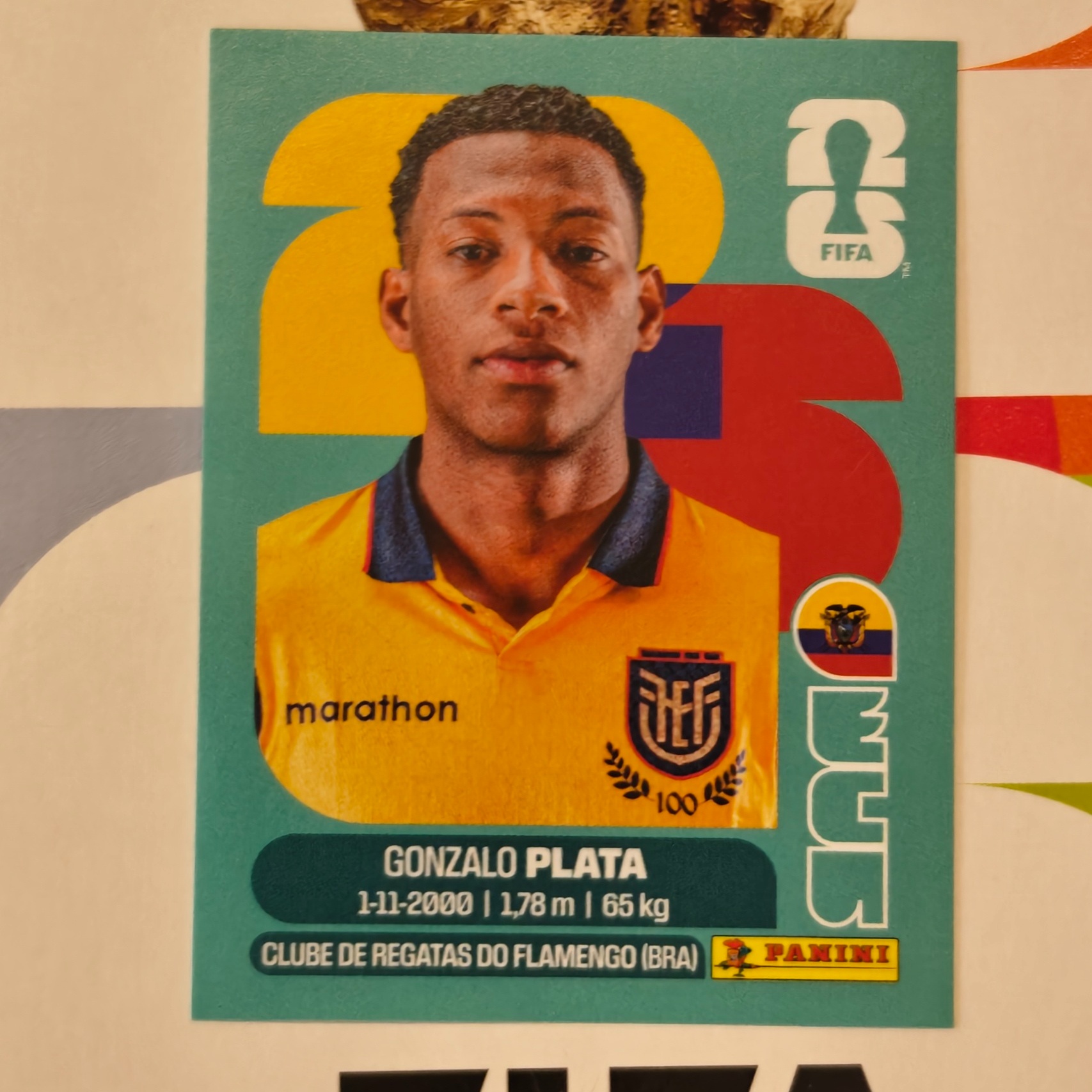 ECU16 - Ecuador - Gonzalo Plata - FIFA World Cup 2026™ - Panini Sticker