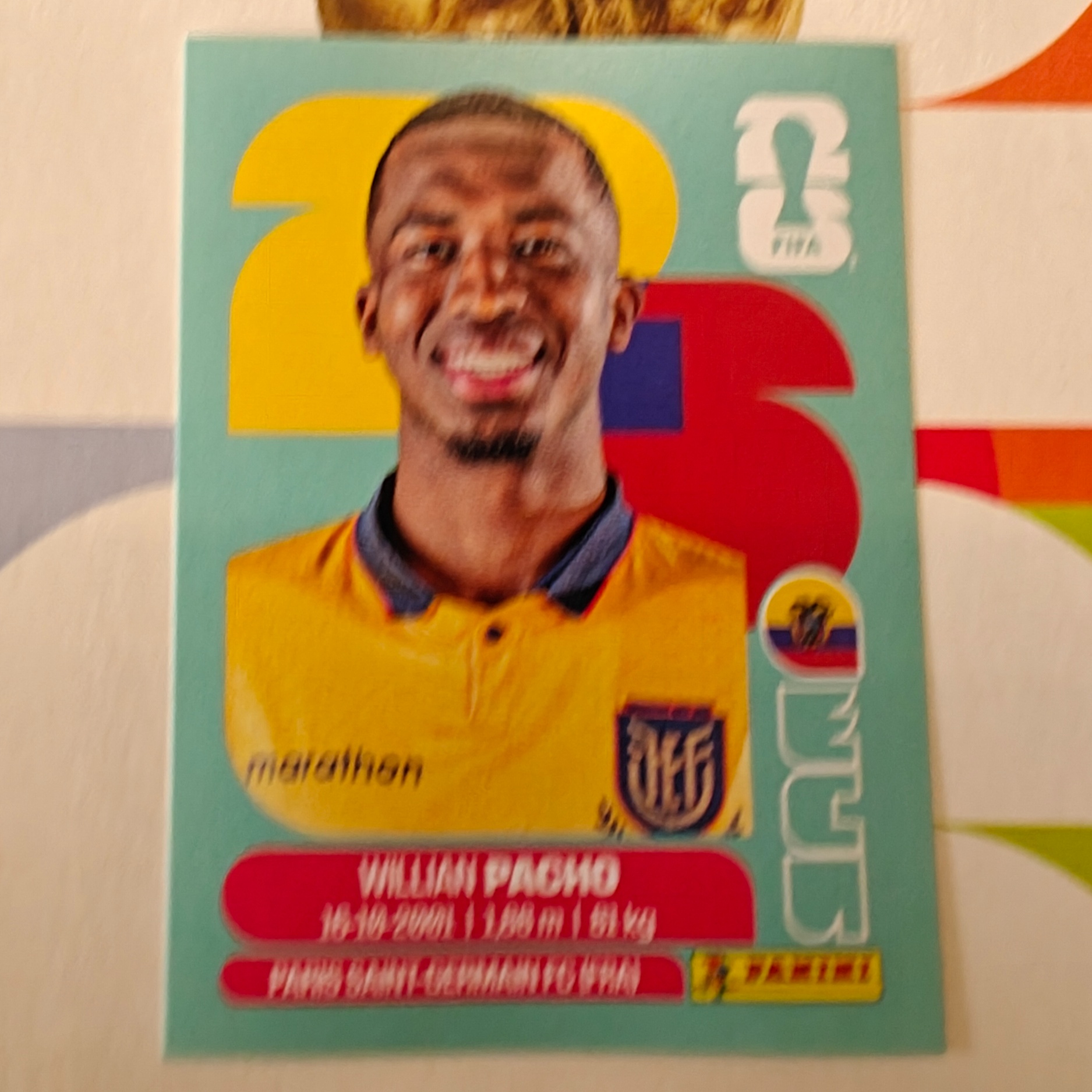 ECU6 - Ecuador - Willian Pacho - FIFA World Cup 2026™ - Panini Sticker
