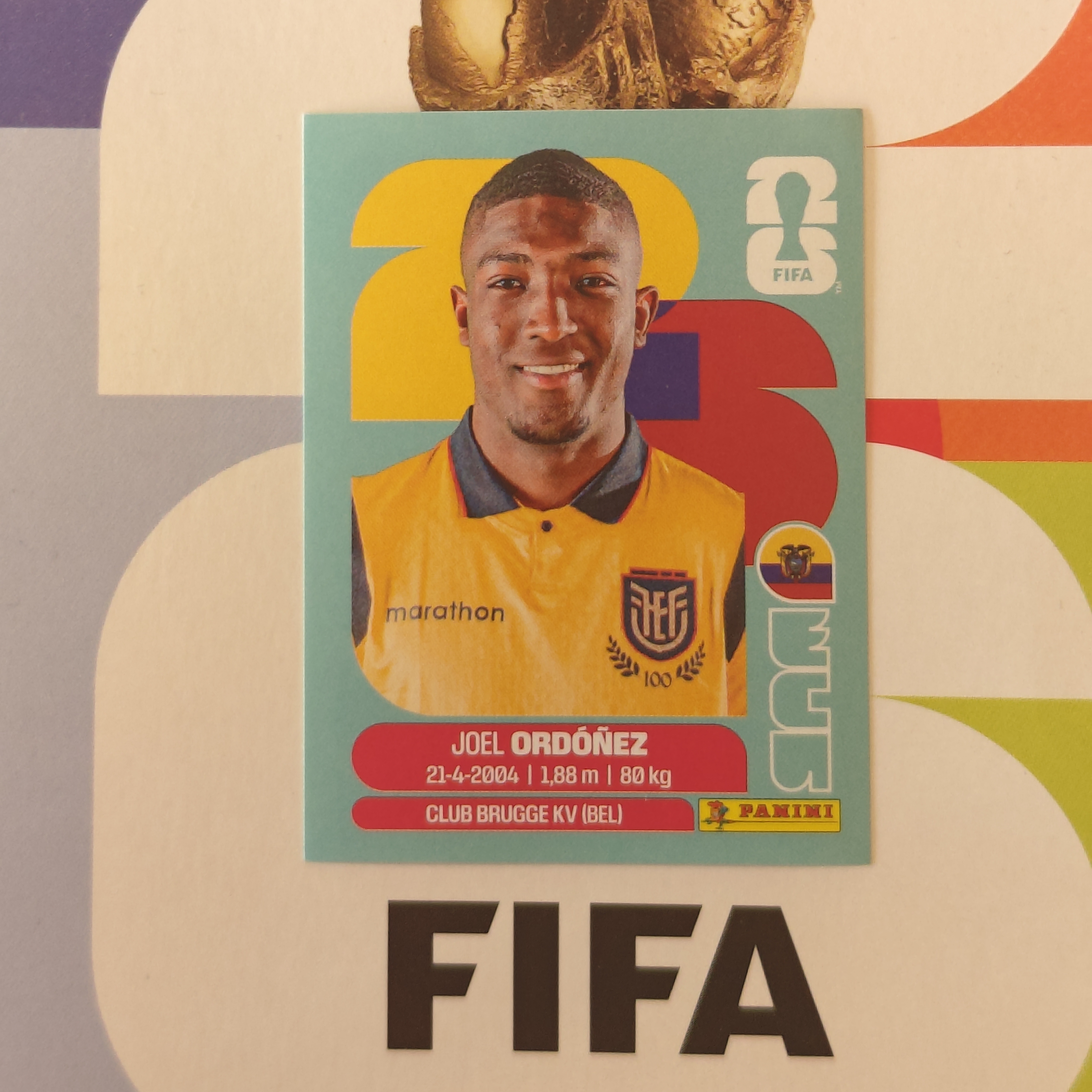ECU8 - Ecuador - Joel Ordóñez - FIFA World Cup 2026™ - Panini Sticker