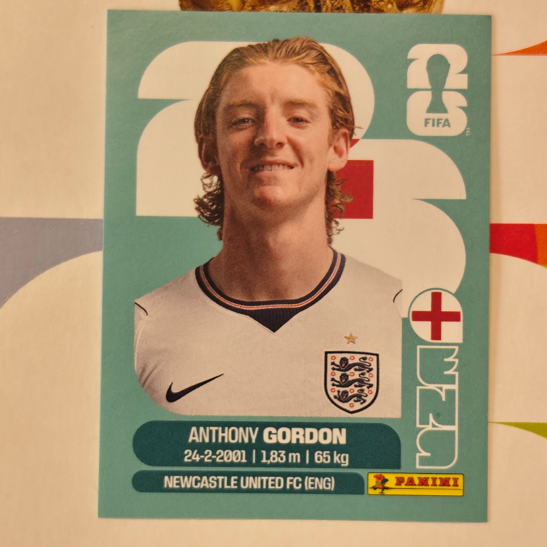 ENG15 - England - Anthony Gordon - FIFA World Cup 2026™ - Panini Sticker