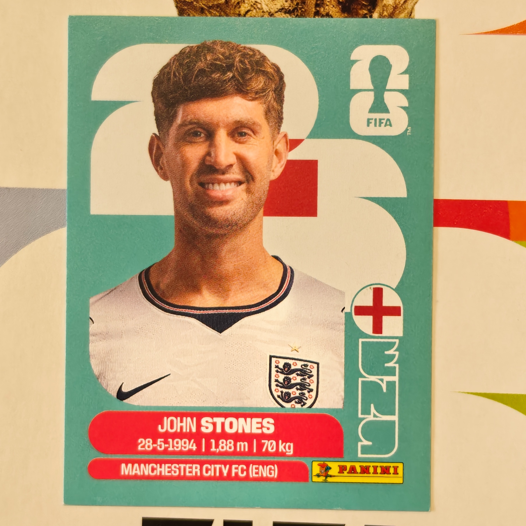 ENG3 - England - John Stones - FIFA World Cup 2026™ - Panini Sticker