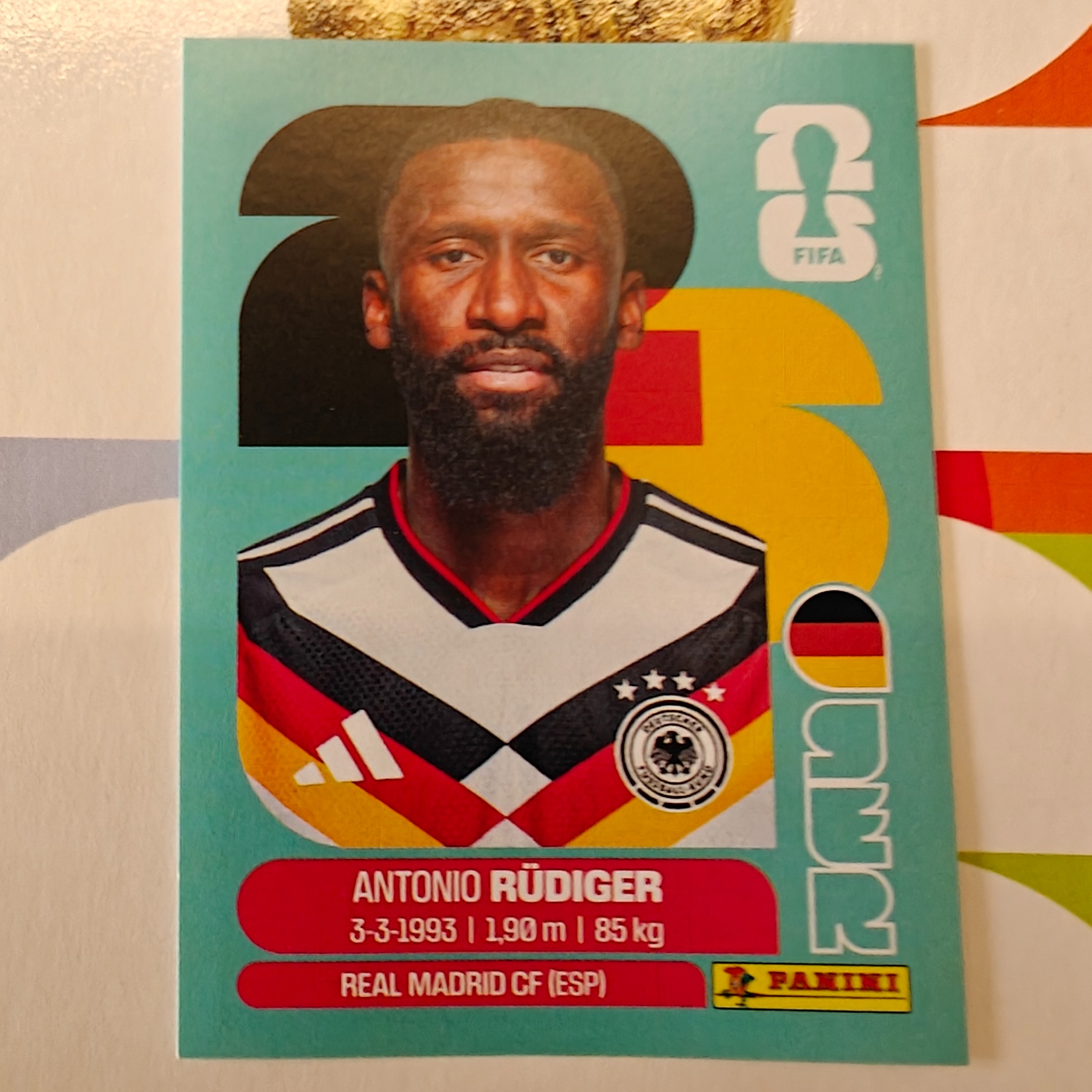 GER6 - Germany - Antonio Rüdiger - FIFA World Cup 2026™ - Panini Sticker