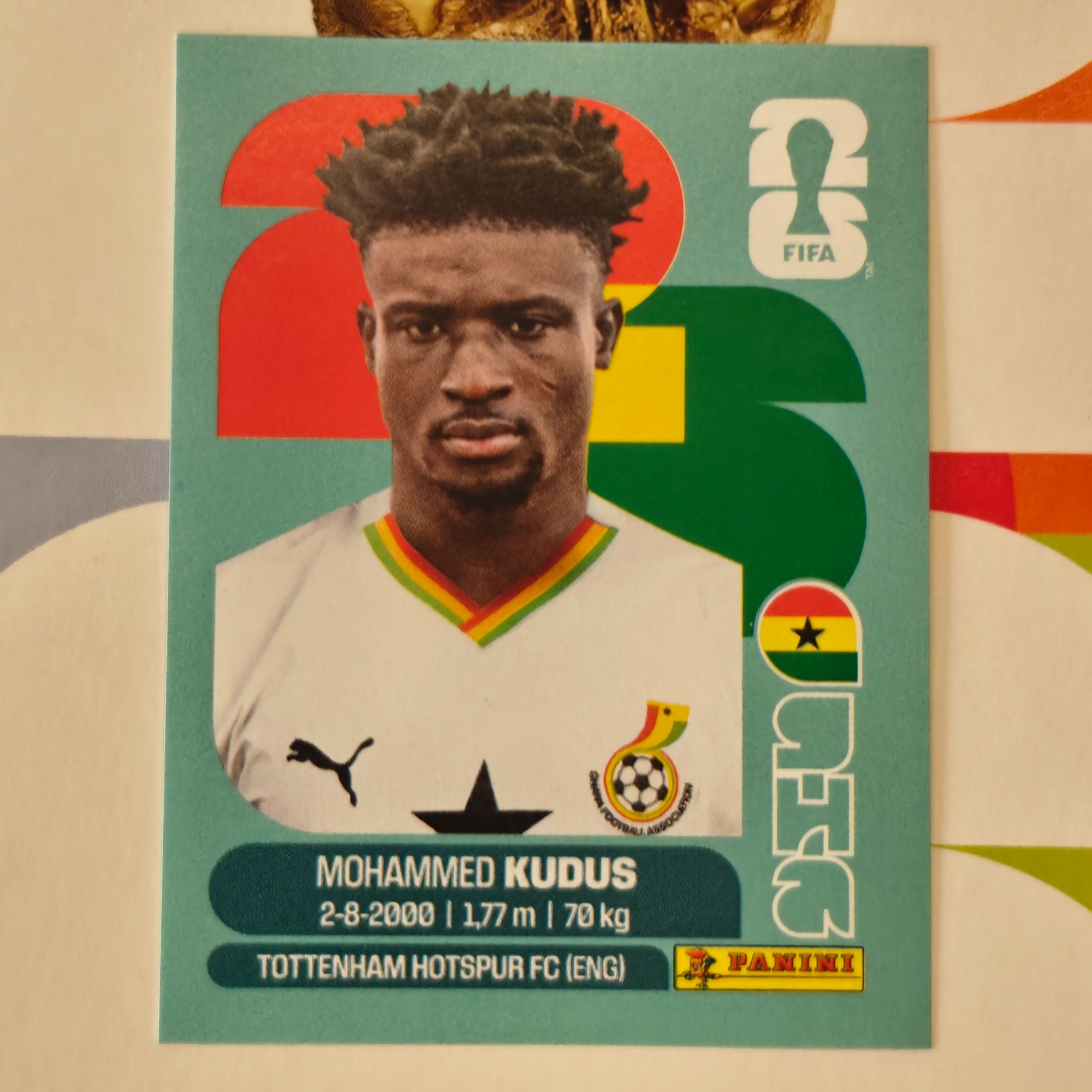 GHA14 - Ghana - Mohammed Kudus - FIFA World Cup 2026™ - Panini Sticker
