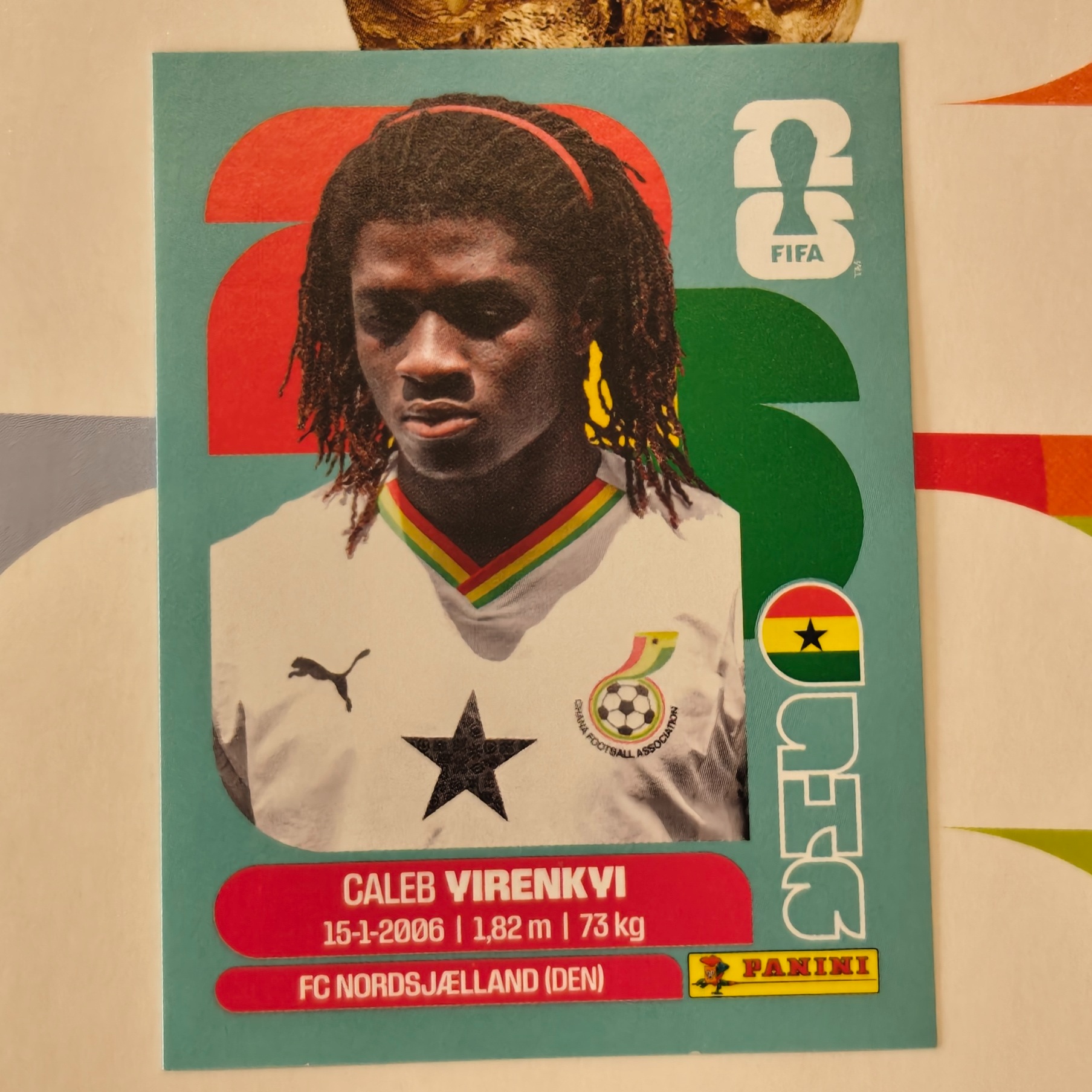 GHA8 - Ghana - Caleb Yirenkyi - FIFA World Cup 2026™ - Panini Sticker