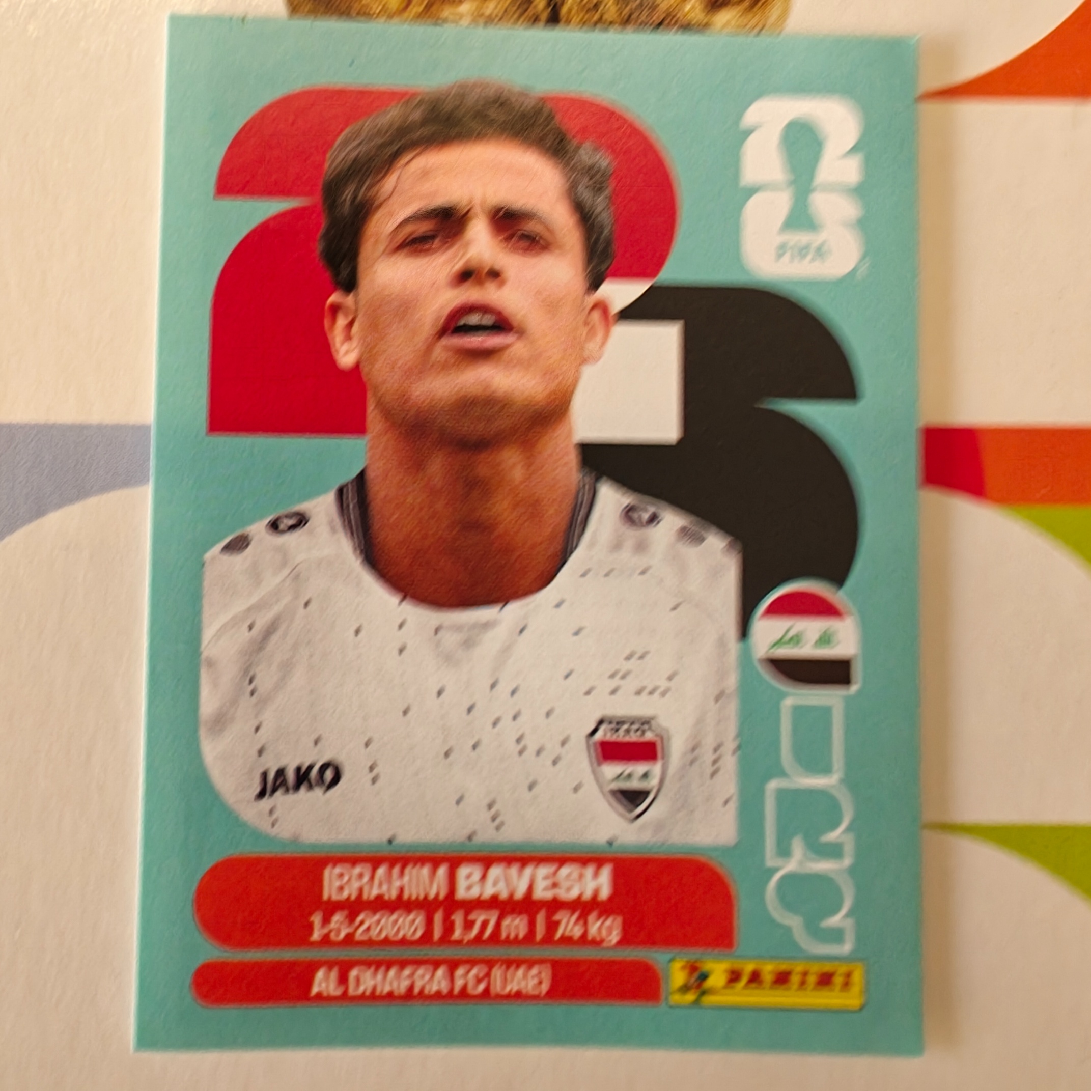 IRQ11 - Iraq - Ibrahim Bavesh - FIFA World Cup 2026™ - Panini Sticker
