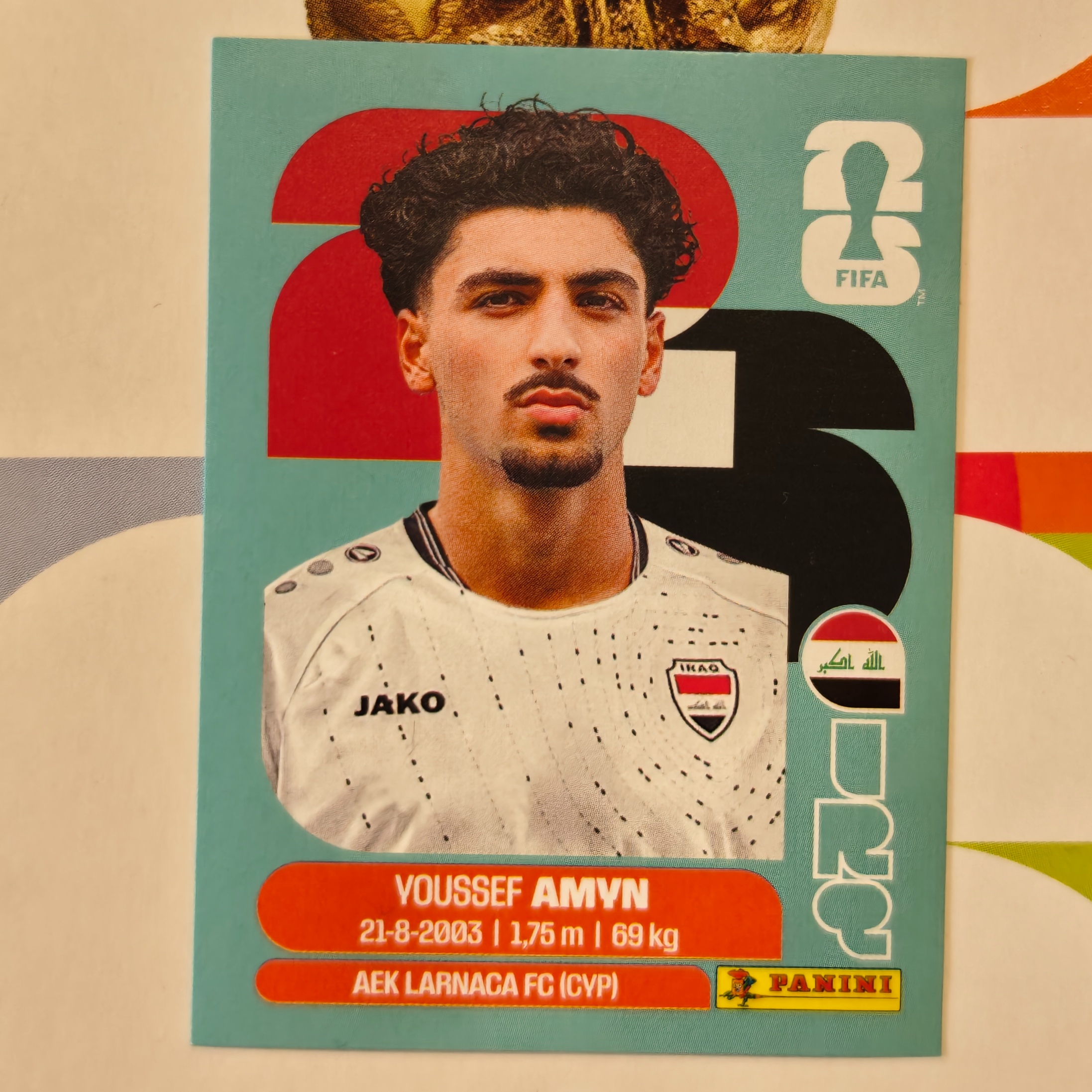 IRQ14 - Iraq - Youssef Amyn - FIFA World Cup 2026™ - Panini Sticker
