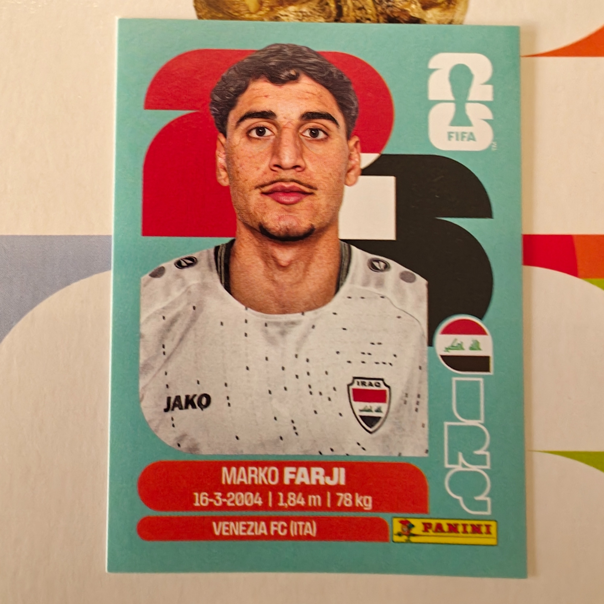 IRQ16 - Iraq - Marko Farji - FIFA World Cup 2026™ - Panini Sticker