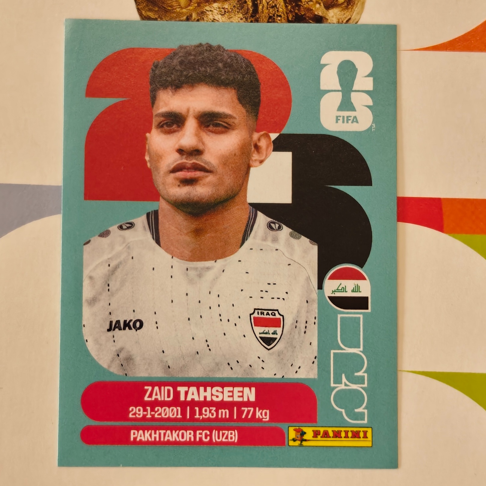 IRQ7 - Iraq - Zaid Tahseen - FIFA World Cup 2026™ - Panini Sticker