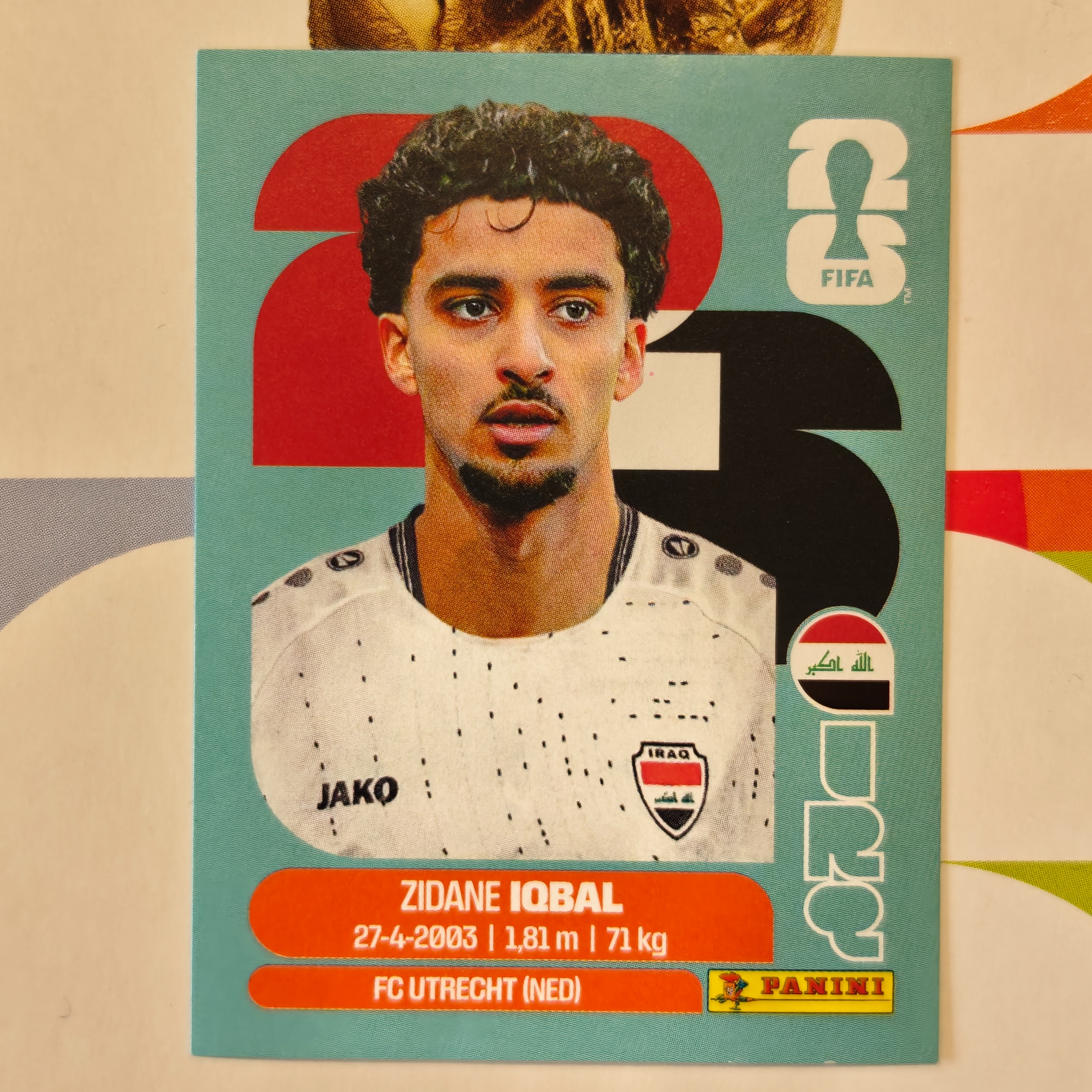 IRQ9 - Iraq - Zidane Iqbal - FIFA World Cup 2026™ - Panini Sticker