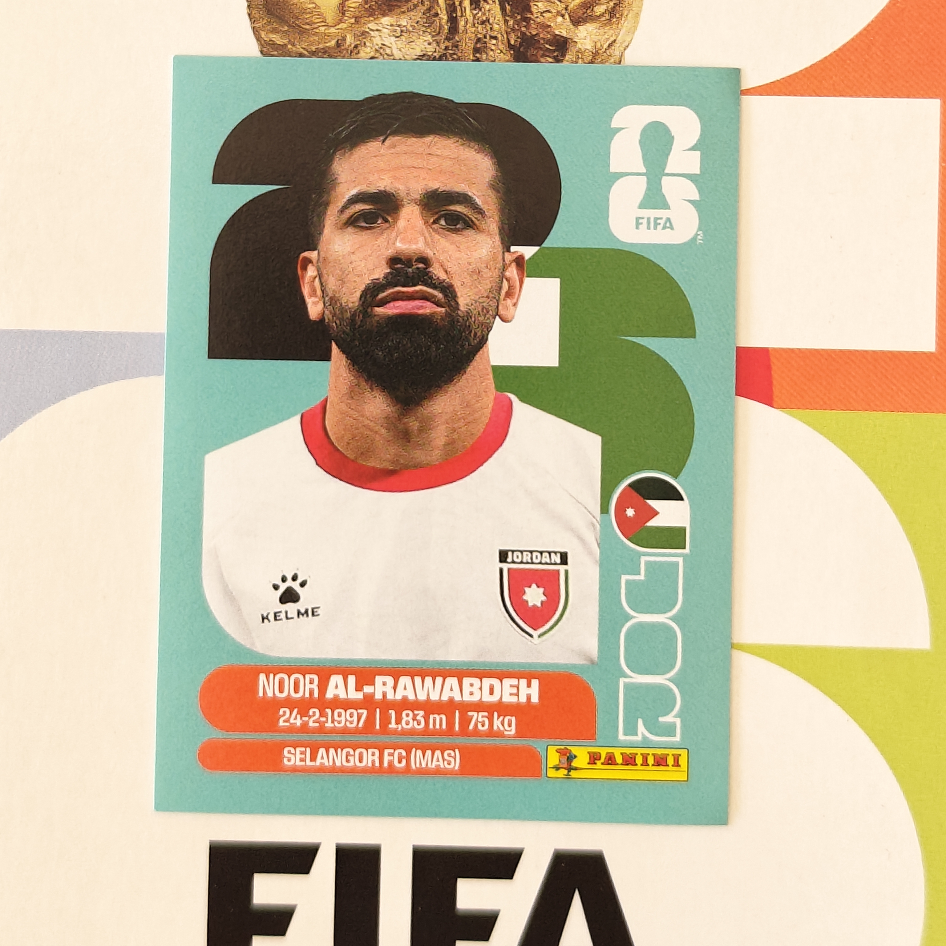 JOR11 - Jordan - Noor Al-Rawabdeh - FIFA World Cup 2026™ - Panini Sticker