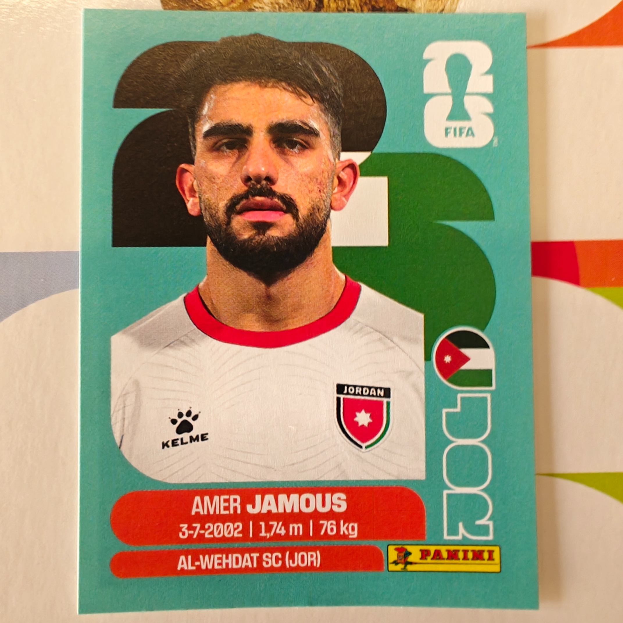 JOR14 - Jordan - Amer Jamous - FIFA World Cup 2026™ - Panini Sticker