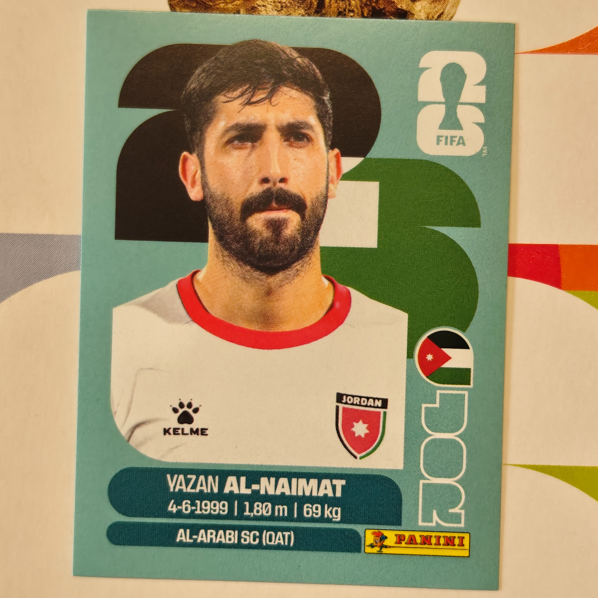 JOR16 - Jordan - Yazan Al-Naimat - FIFA World Cup 2026™ - Panini Sticker