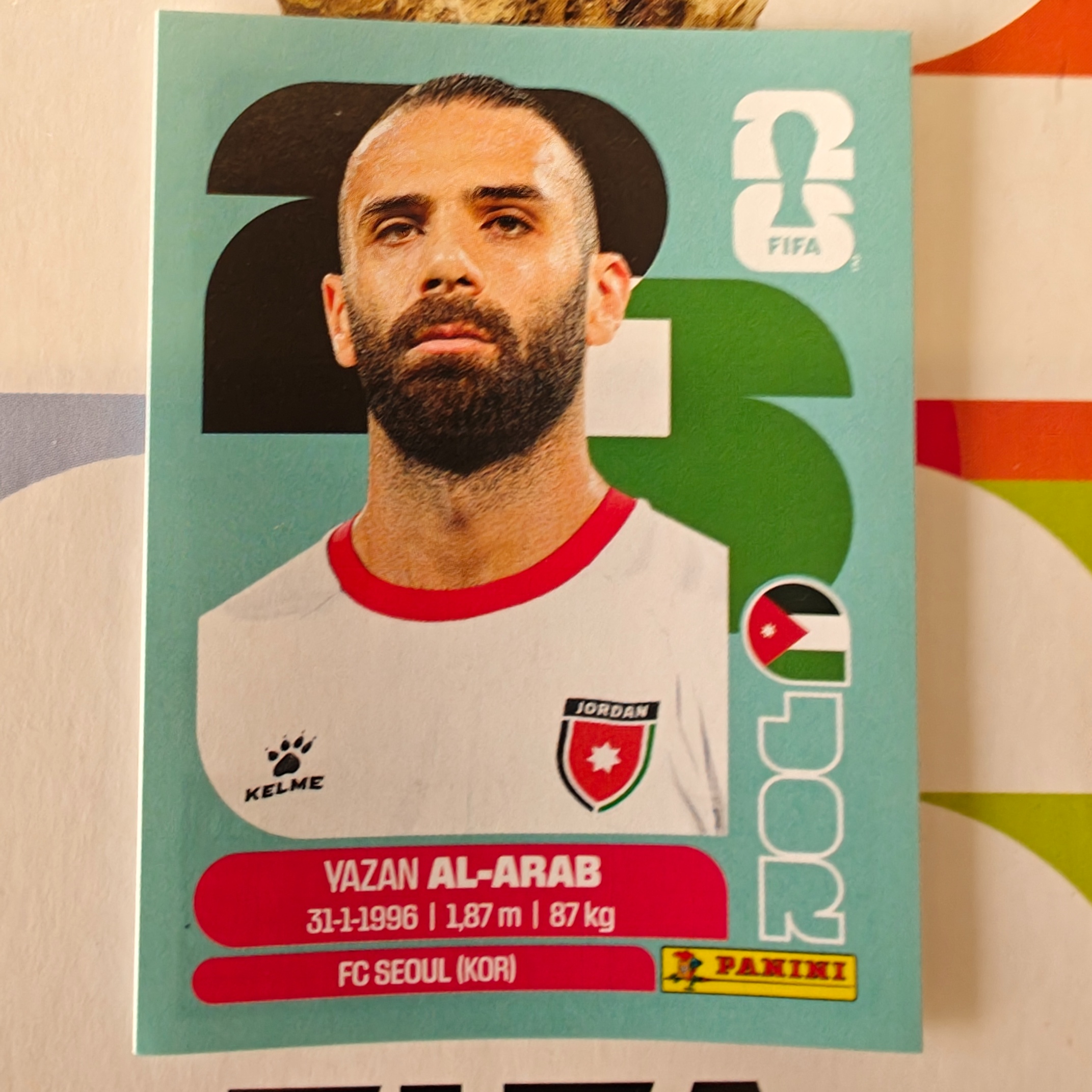 JOR5 - Jordan - Yazan Al-Arab - FIFA World Cup 2026™ - Panini Sticker