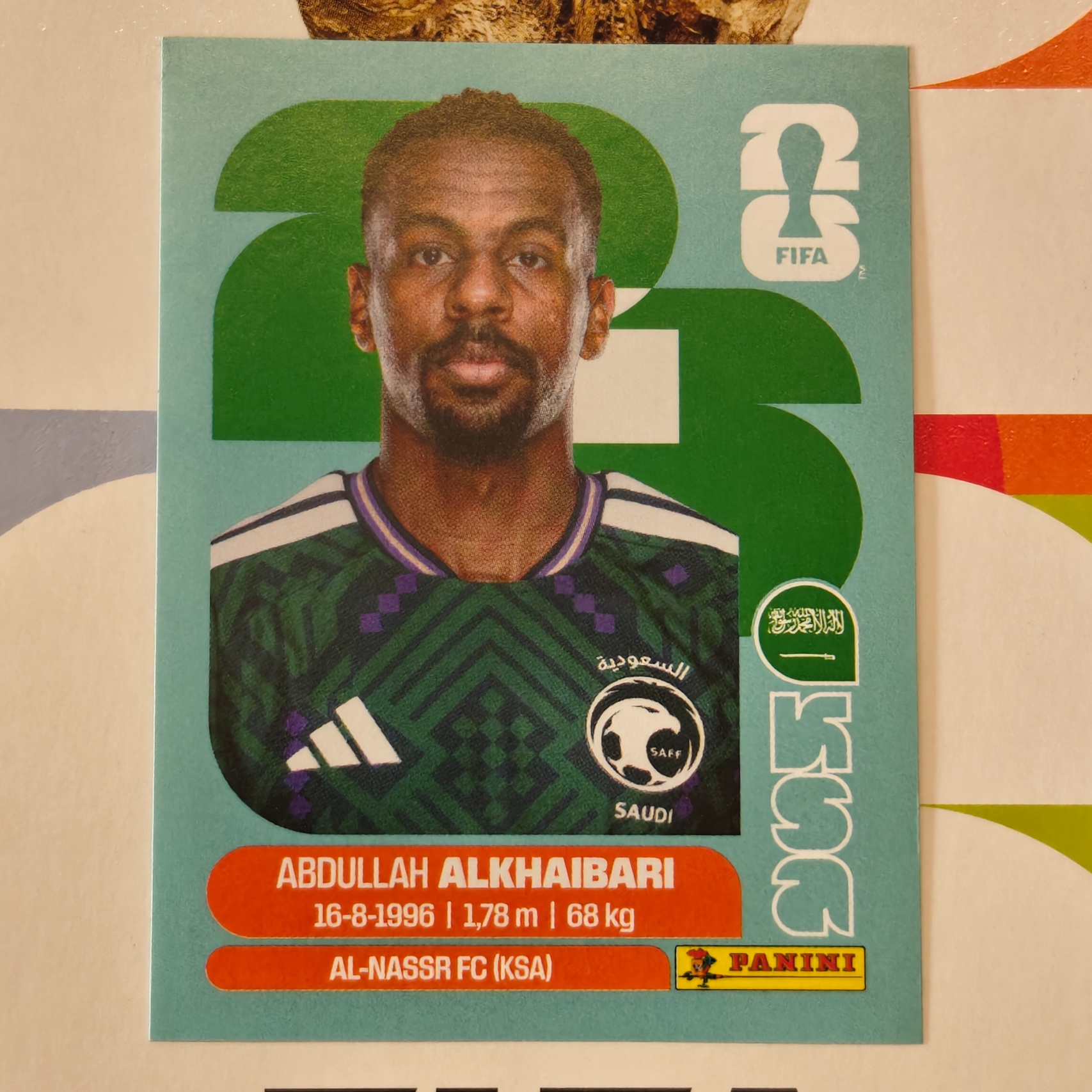 KSA11 - Saudi Arabia - Abdullah Alkhaibari - FIFA World Cup 2026™ - Panini Sticker