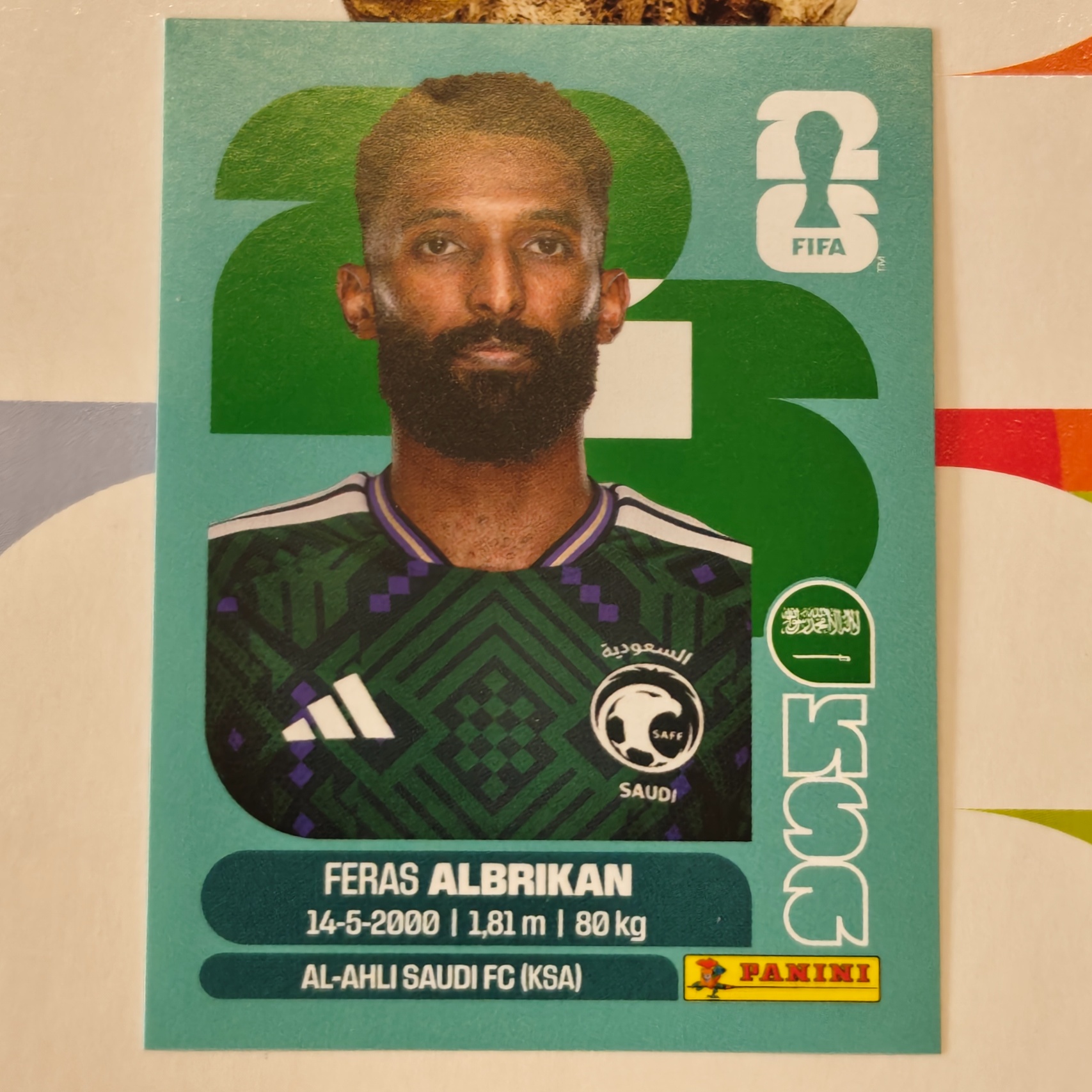KSA18 - Saudi Arabia - Feras Akbrikan - FIFA World Cup 2026™ - Panini Sticker