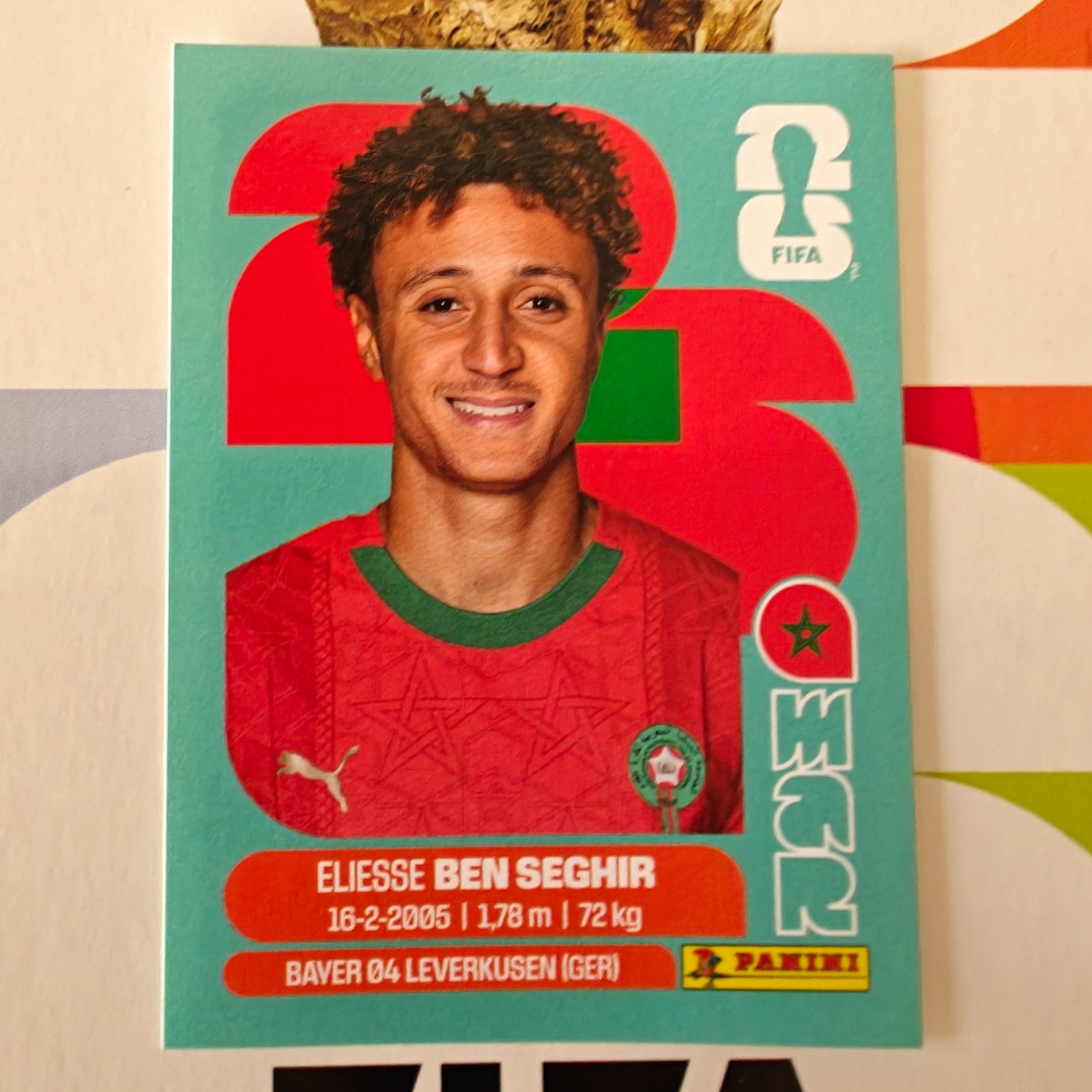 MAR12 - Morocco - Eliesse Ben Seghir - FIFA World Cup 2026™ - Panini Sticker