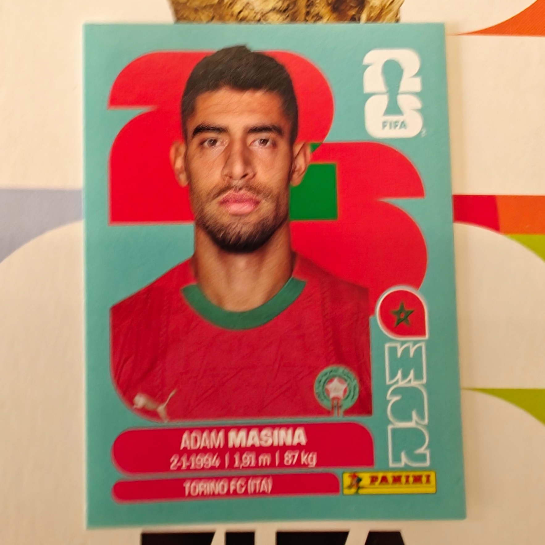 MAR9 - Morocco - Adam Masina - FIFA World Cup 2026™ - Panini Sticker
