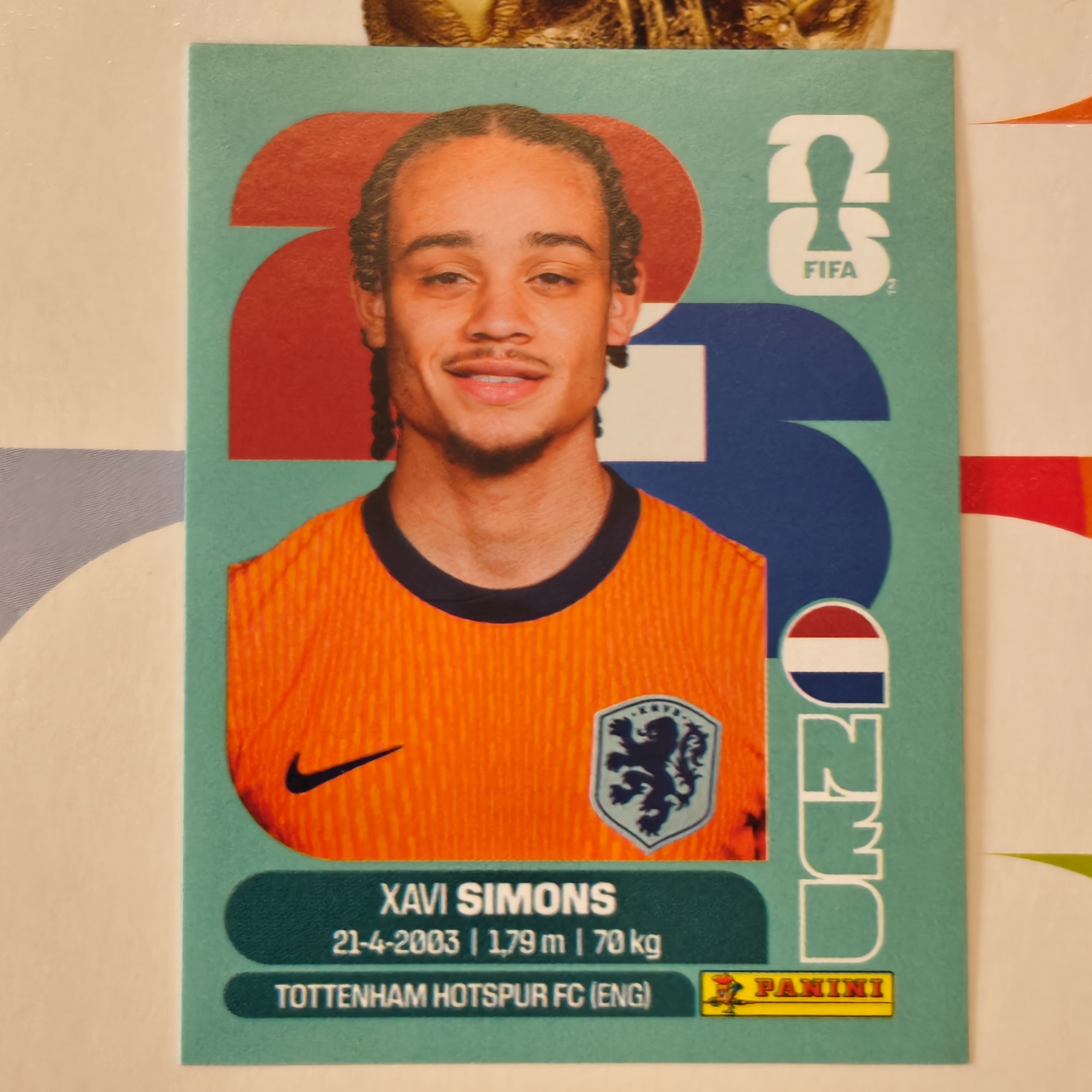 NED15 - Netherlands - Xavi Simons - FIFA World Cup 2026™ - Panini Sticker